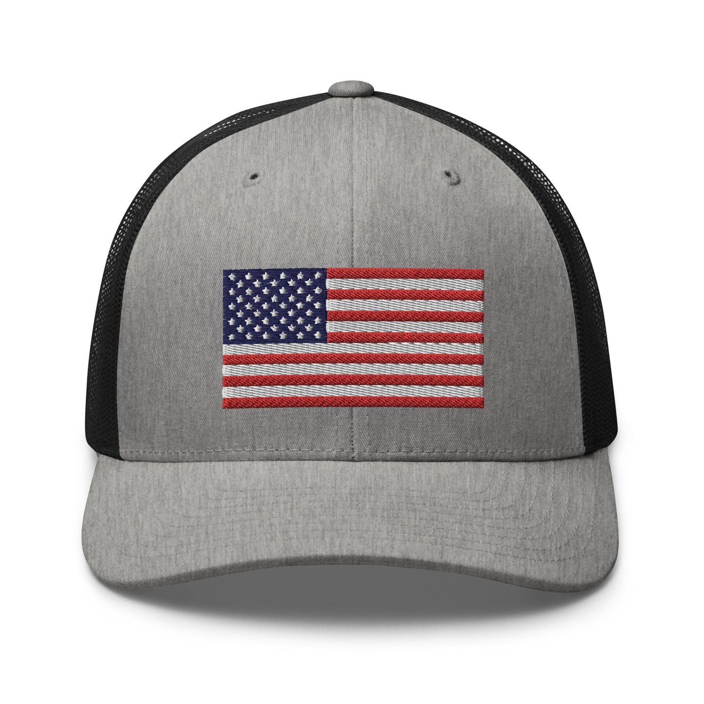 United States USA Flag Mid 6 Panel Snapback Trucker Hat