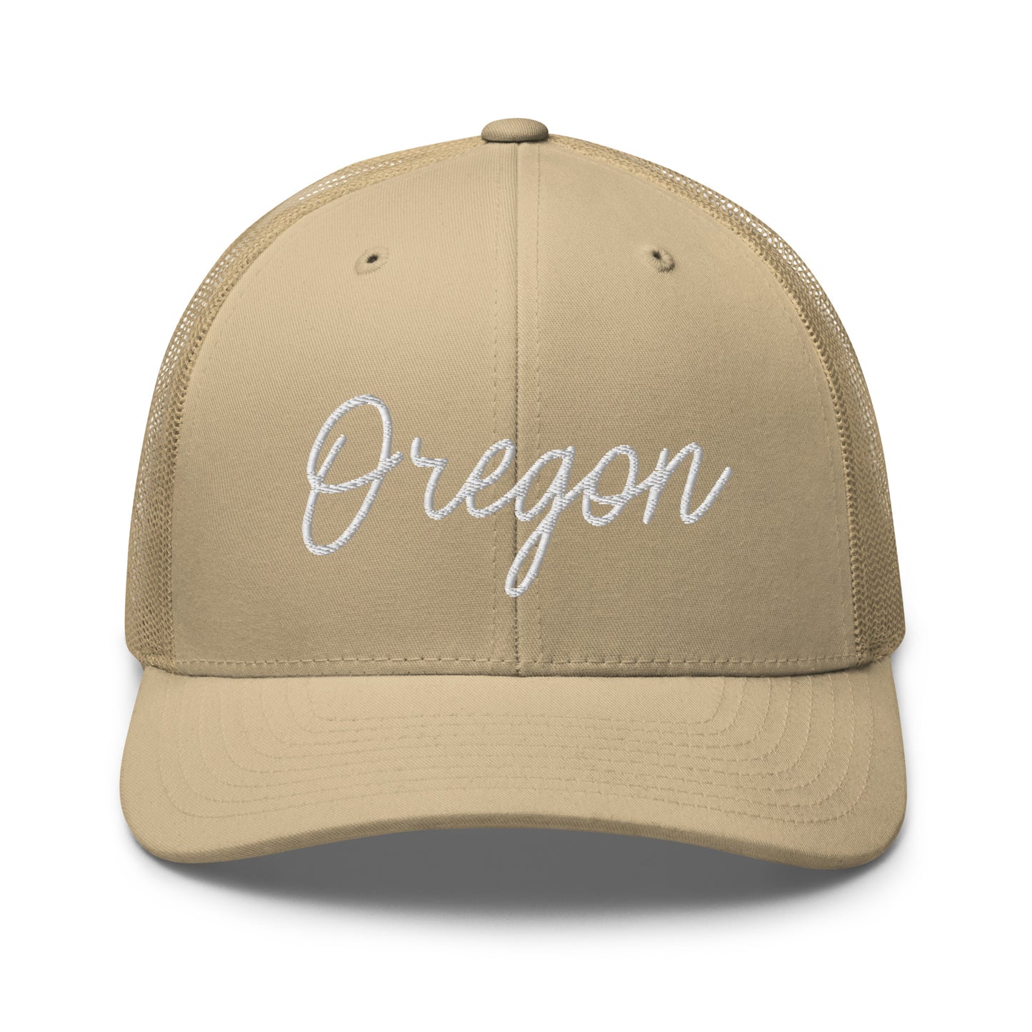 Oregon Retro Script Mid 6 Panel Snapback Trucker Hat