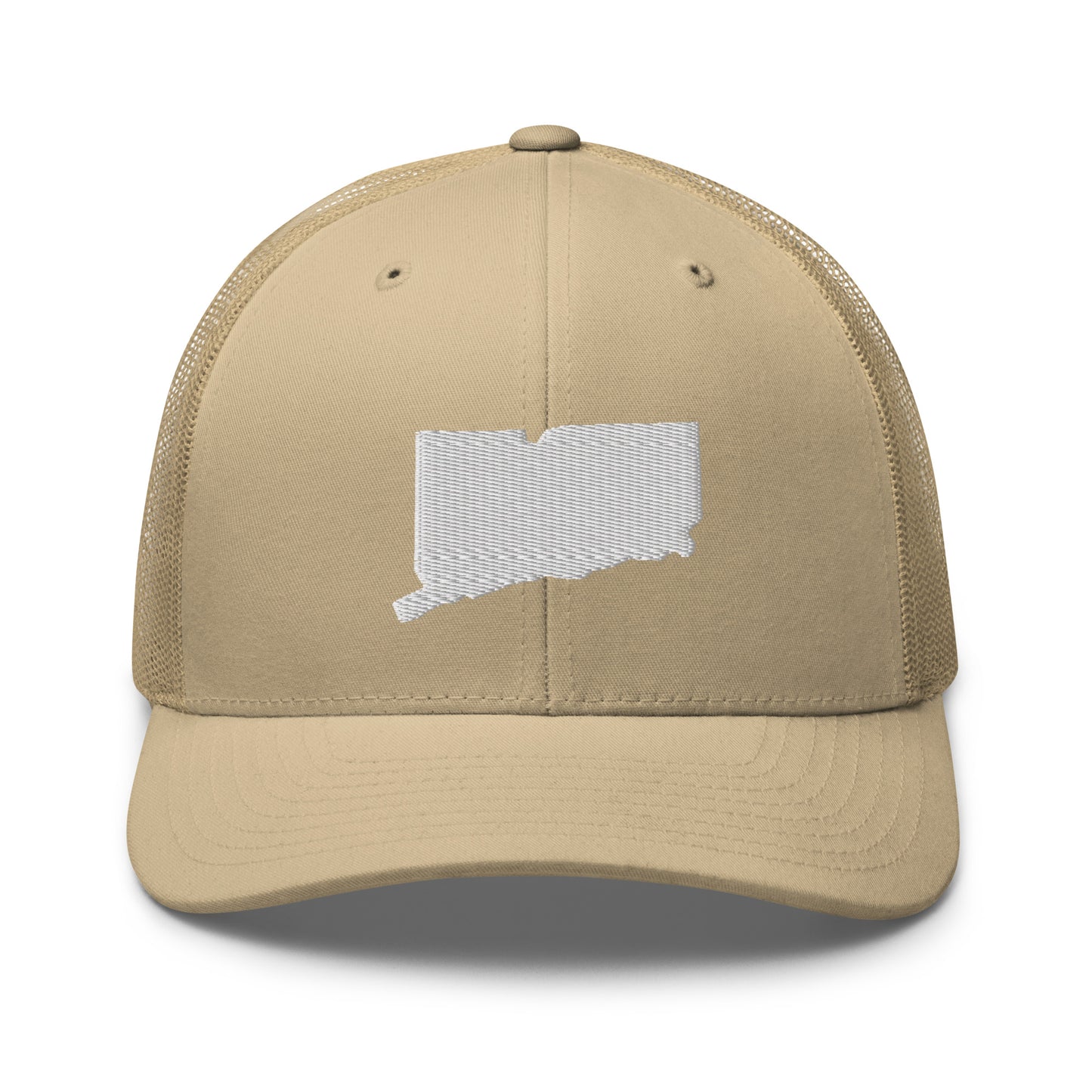 Connecticut State Silhouette Mid 6 Panel Snapback Trucker Hat