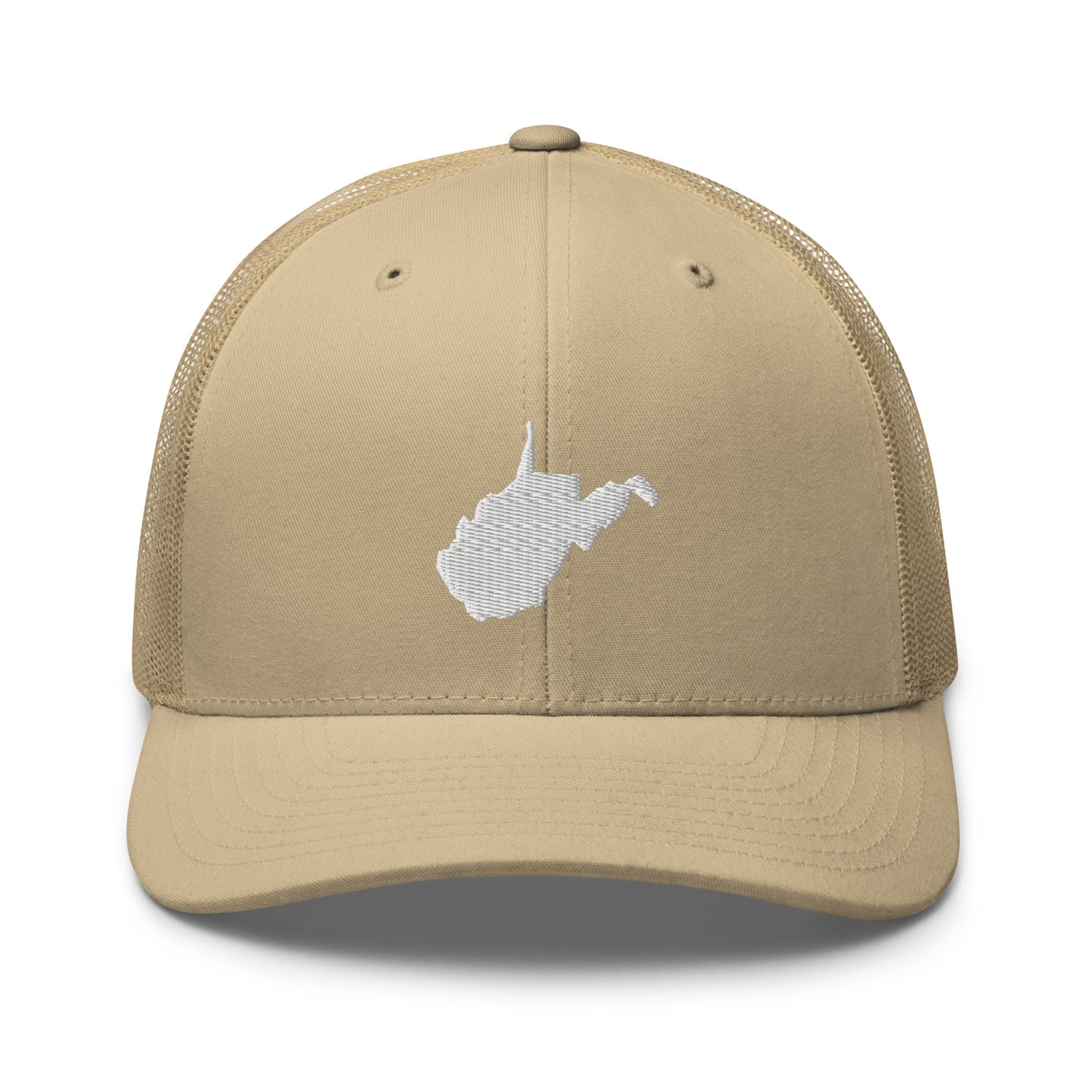 West Virginia State Silhouette Mid 6 Panel Snapback Trucker Hat