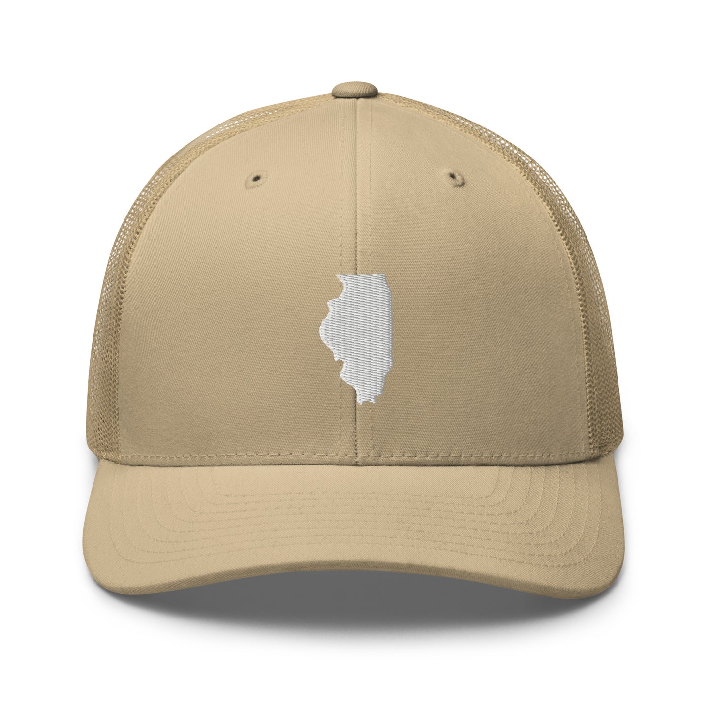 Illinois State Silhouette Mid 6 Panel Snapback Trucker Hat