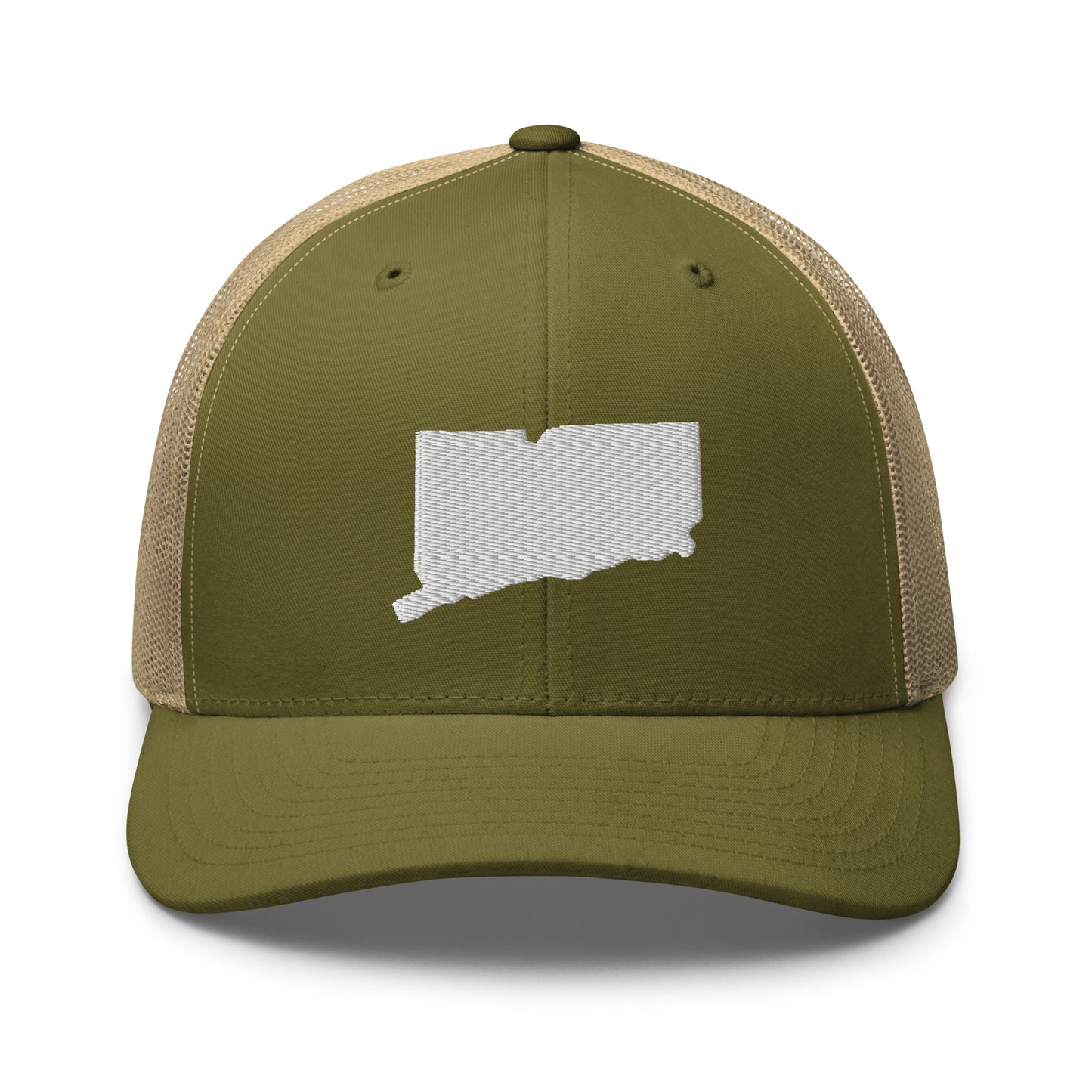 Connecticut State Silhouette Mid 6 Panel Snapback Trucker Hat