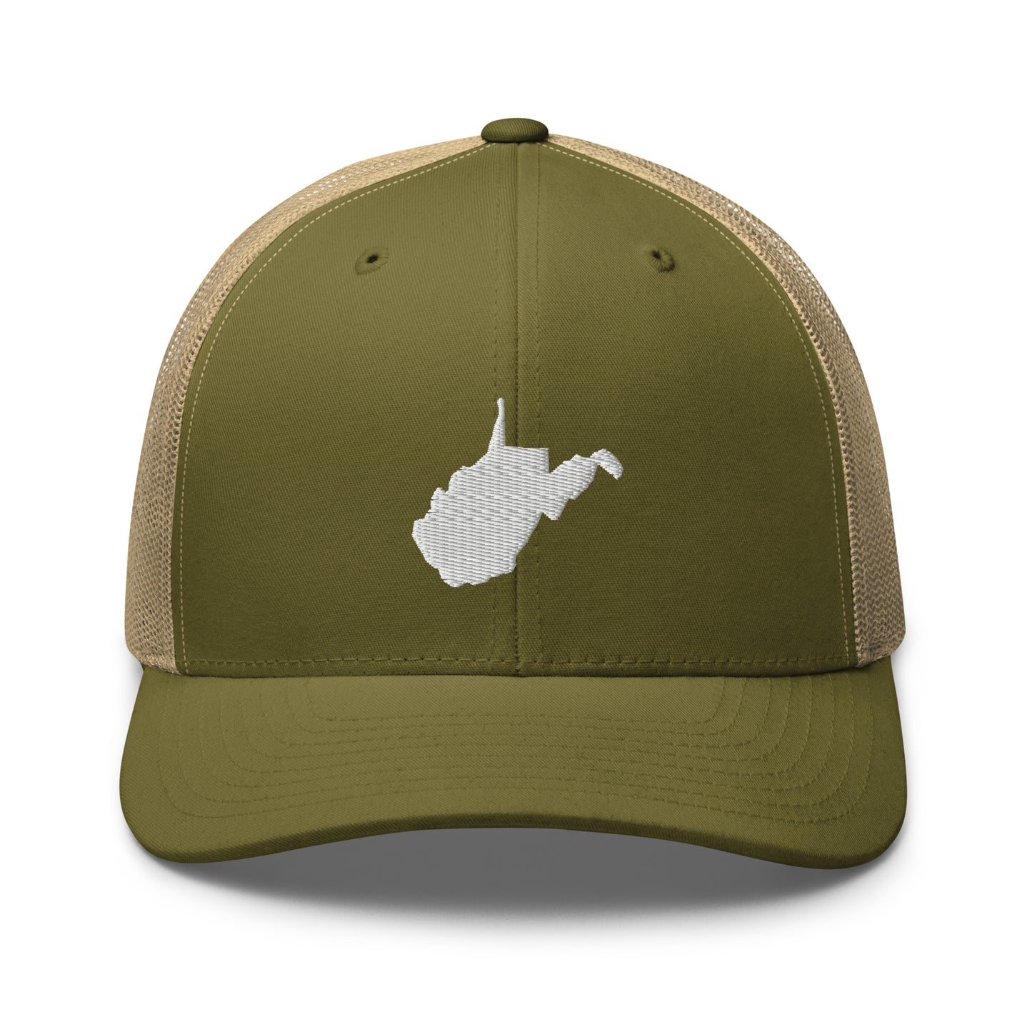 West Virginia State Silhouette Mid 6 Panel Snapback Trucker Hat