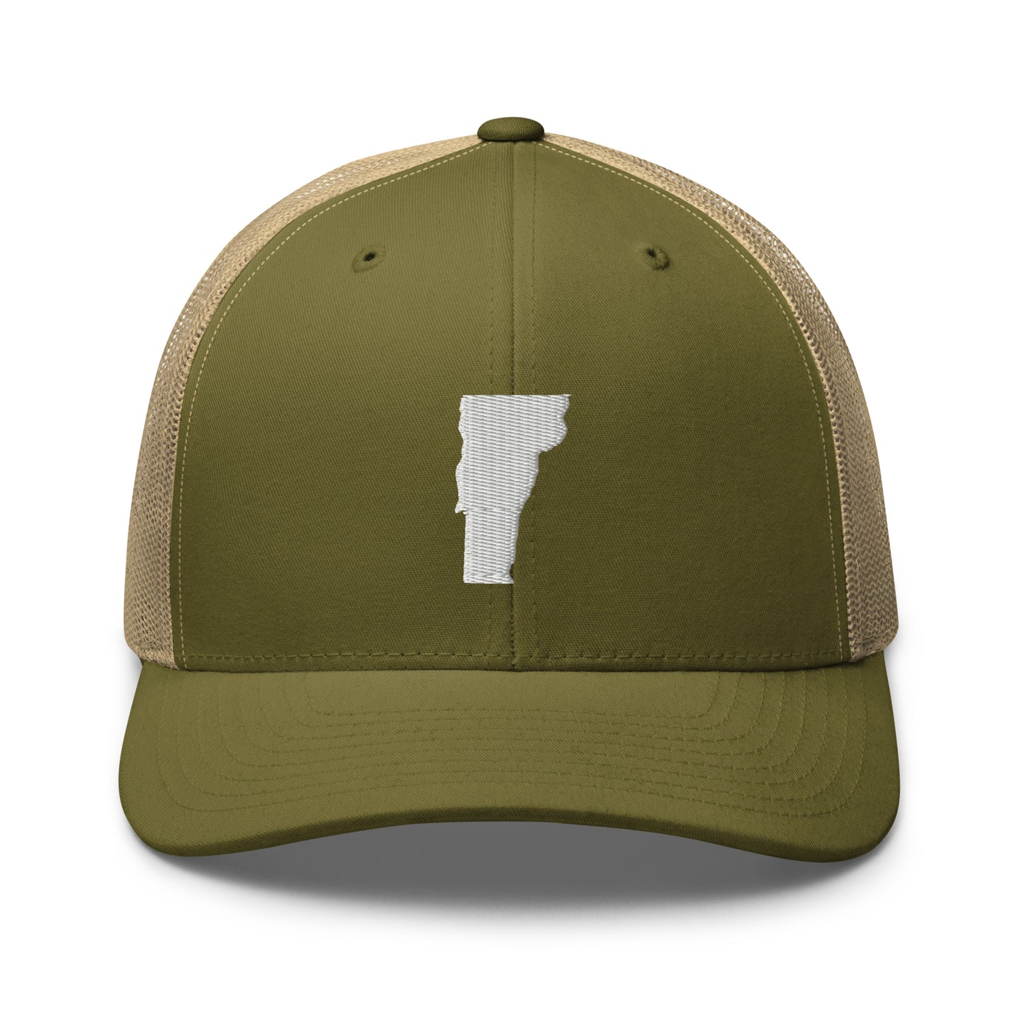 Vermont State Silhouette Mid 6 Panel Snapback Trucker Hat