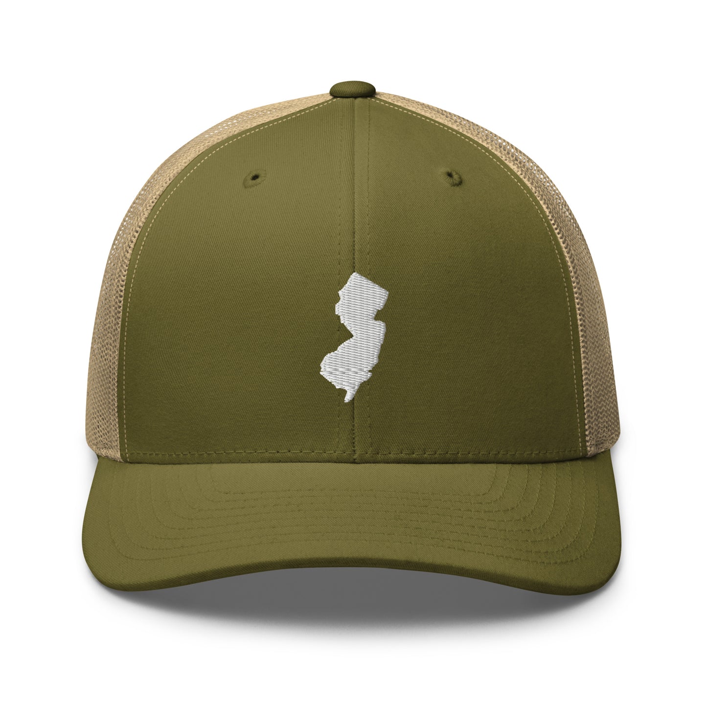 New Jersey State Silhouette Mid 6 Panel Snapback Trucker Hat