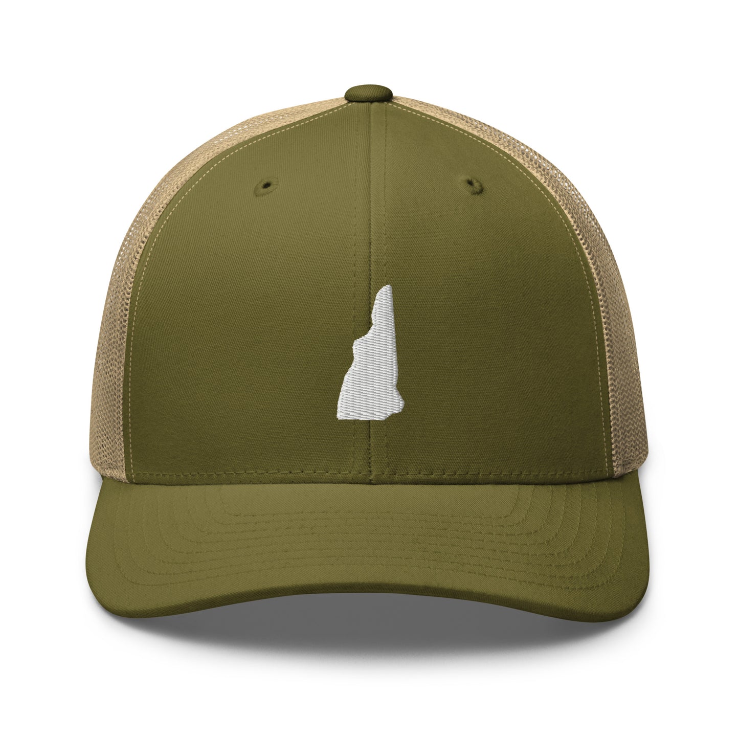 New Hampshire State Silhouette Mid 6 Panel Snapback Trucker Hat