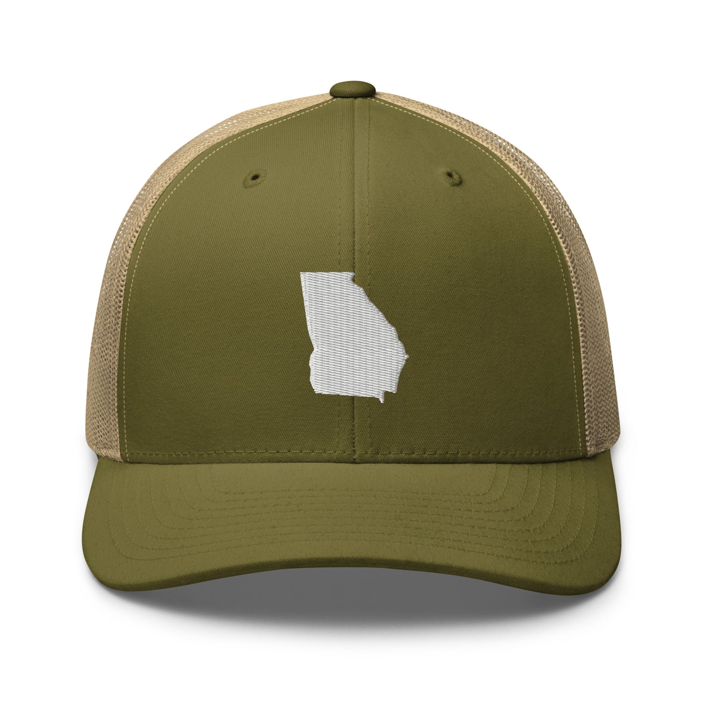 Georgia State Silhouette Mid 6 Panel Snapback Trucker Hat