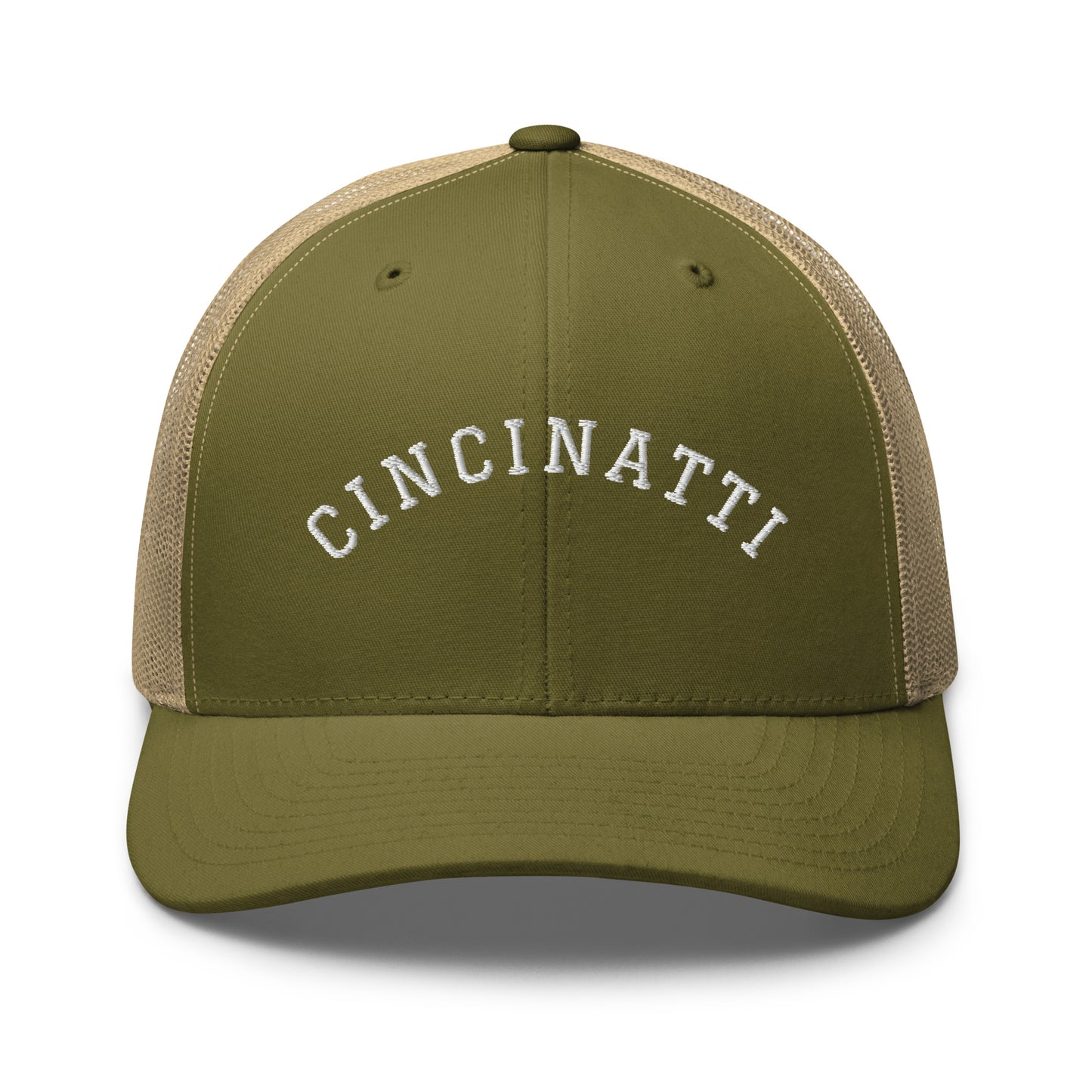 Cincinnati Arch Mid 6 Panel Snapback Trucker Hat