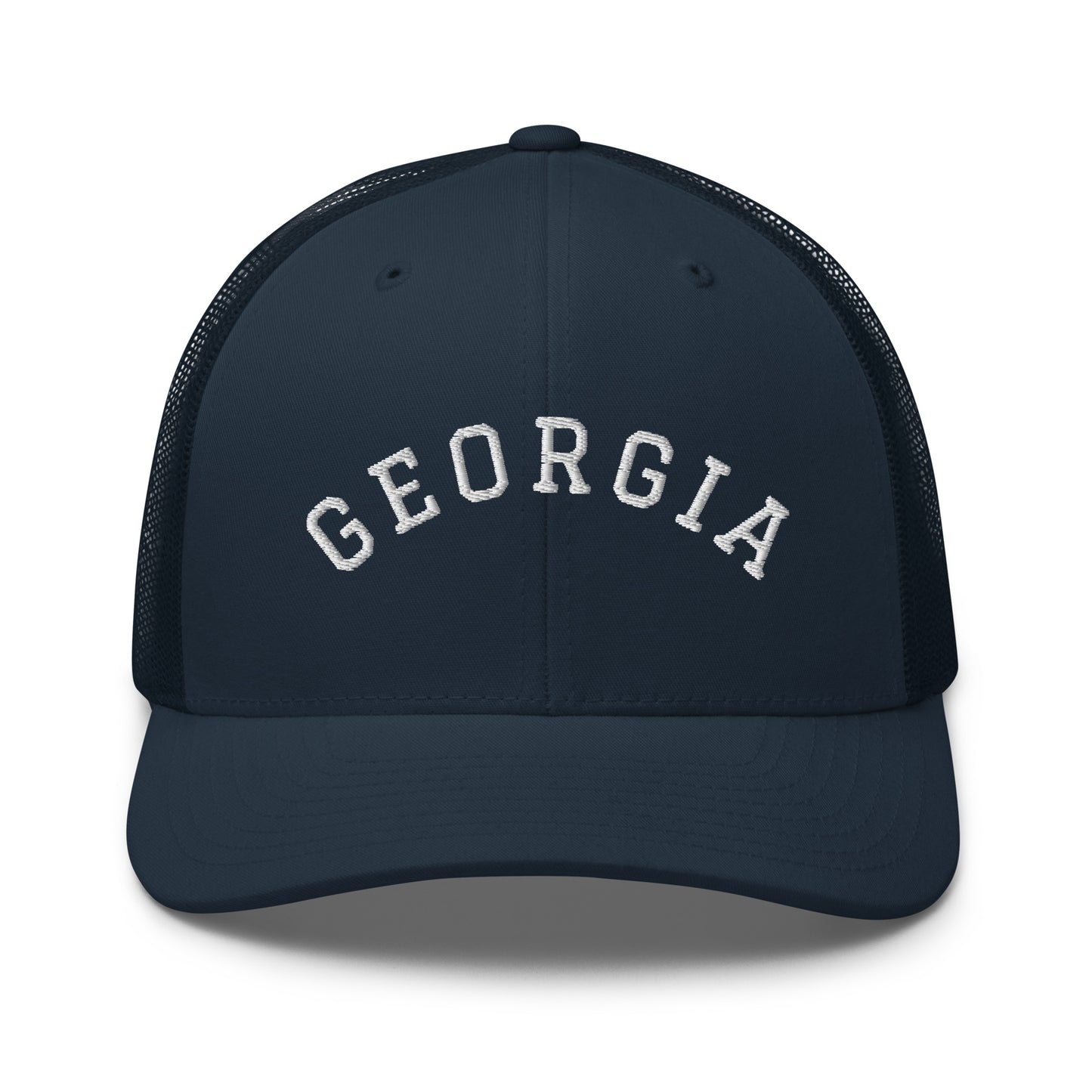 Georgia Arch Mid 6 Panel Snapback Trucker Hat