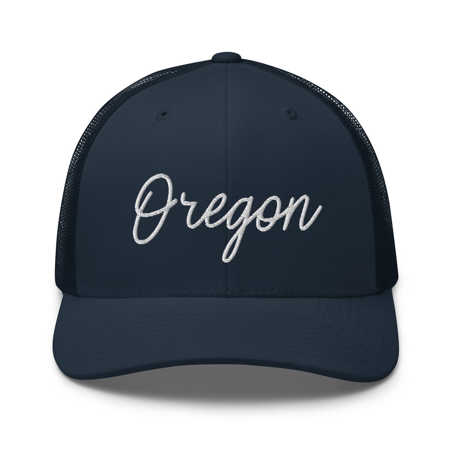Oregon Retro Script Mid 6 Panel Snapback Trucker Hat