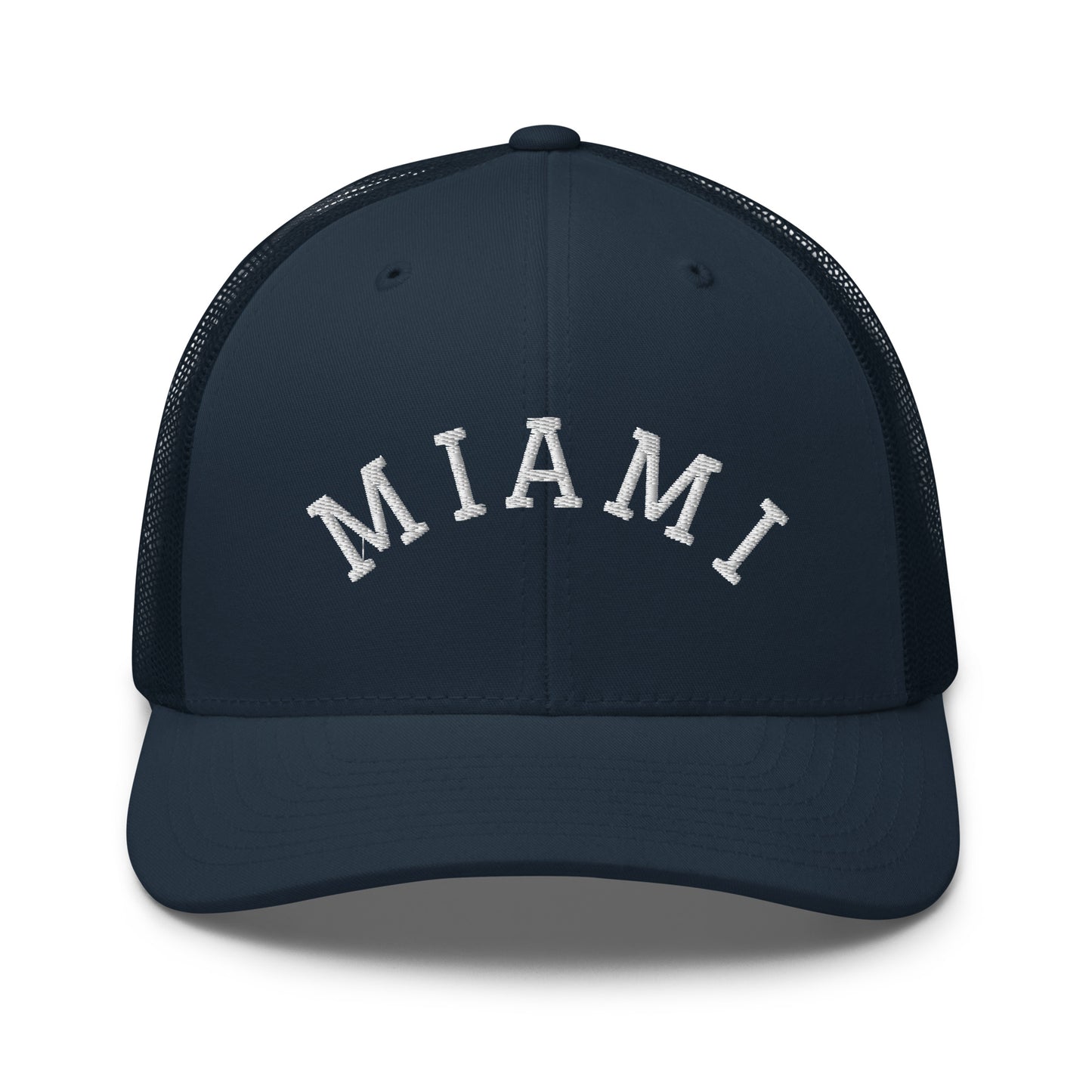 Miami Arch Mid 6 Panel Snapback Trucker Hat