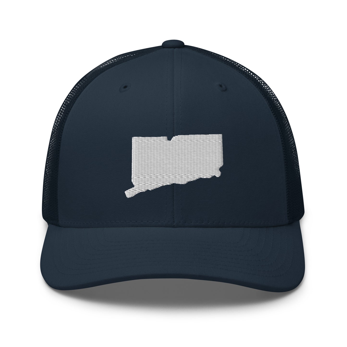 Connecticut State Silhouette Mid 6 Panel Snapback Trucker Hat