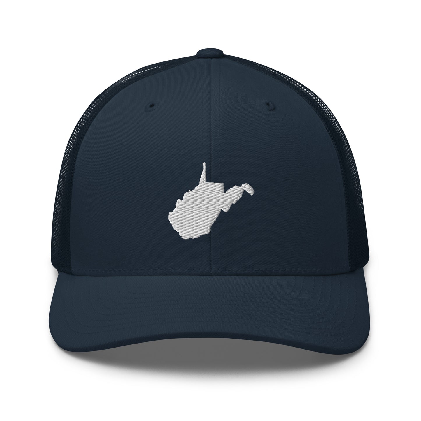 West Virginia State Silhouette Mid 6 Panel Snapback Trucker Hat