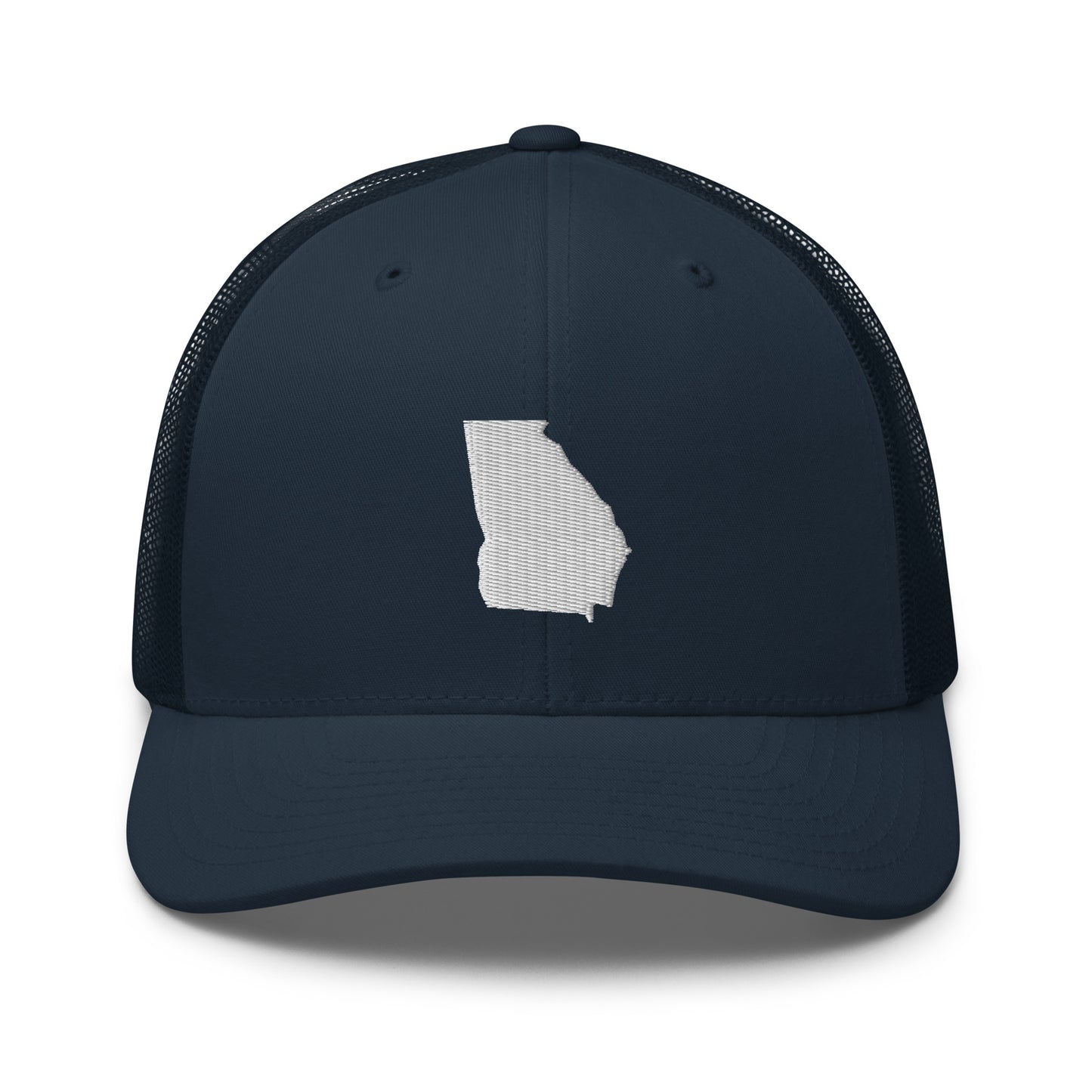 Georgia State Silhouette Mid 6 Panel Snapback Trucker Hat