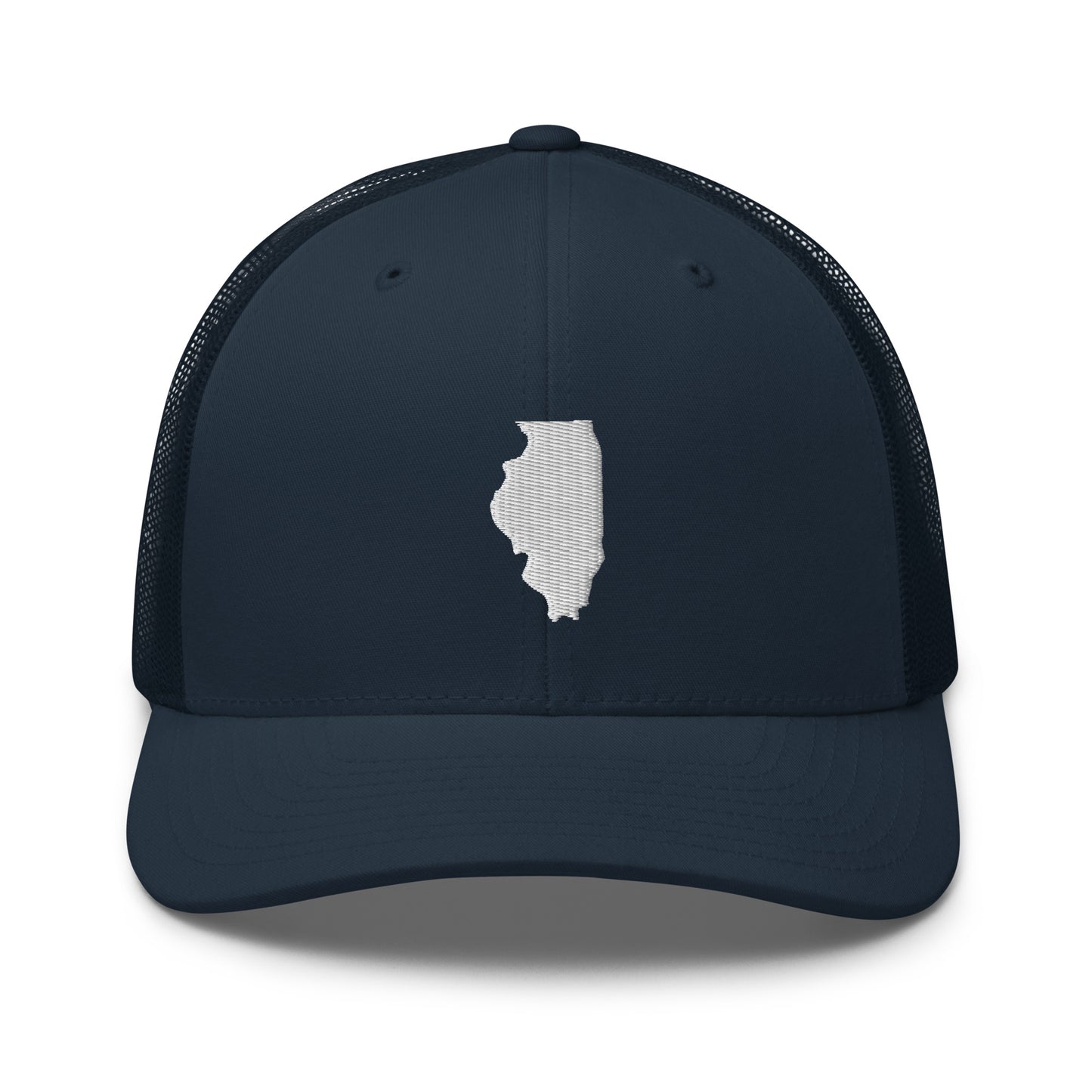 Illinois State Silhouette Mid 6 Panel Snapback Trucker Hat