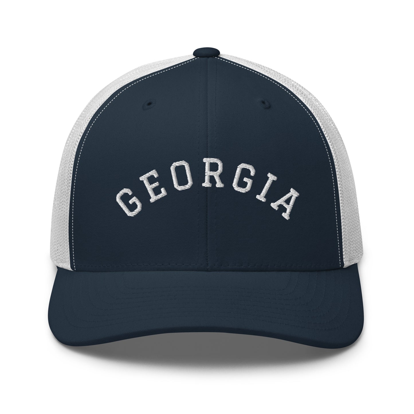 Georgia Arch Mid 6 Panel Snapback Trucker Hat