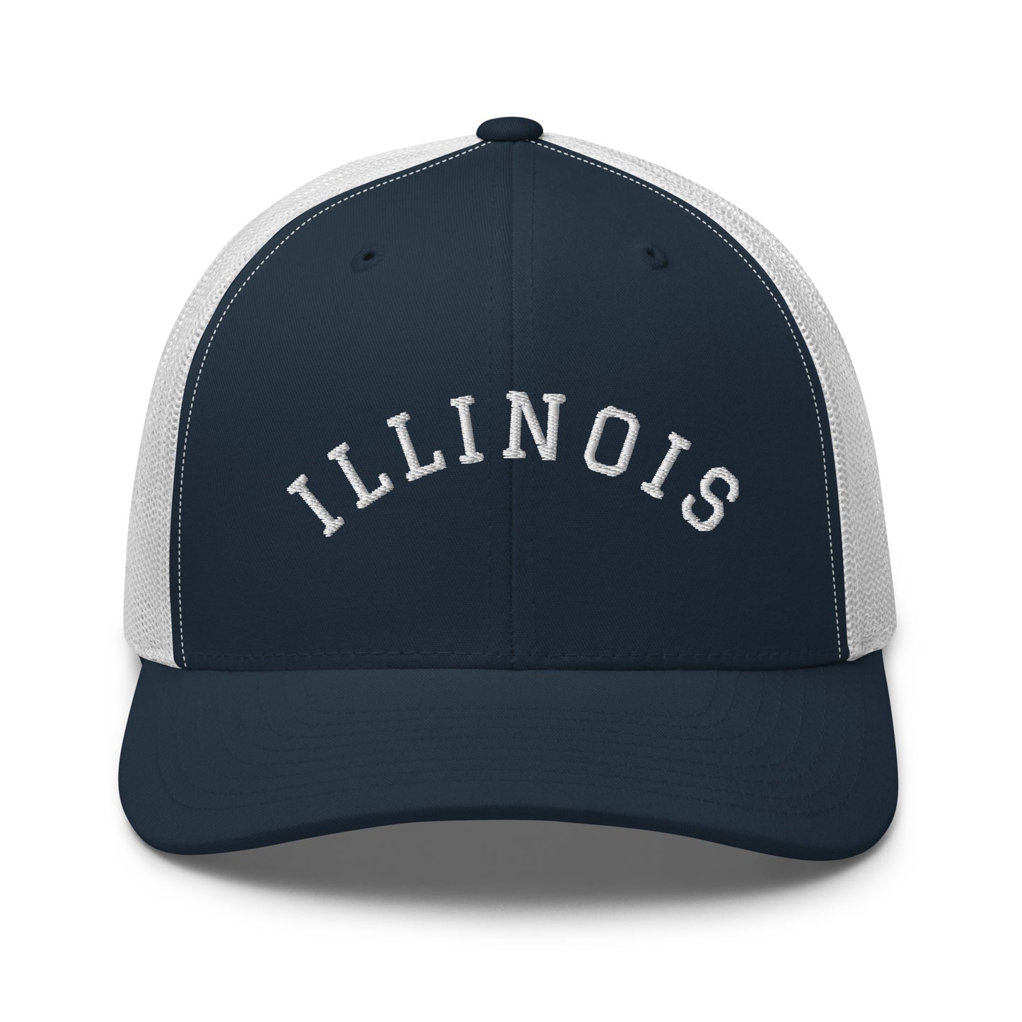 Illinois Arch Mid 6 Panel Snapback Trucker Hat