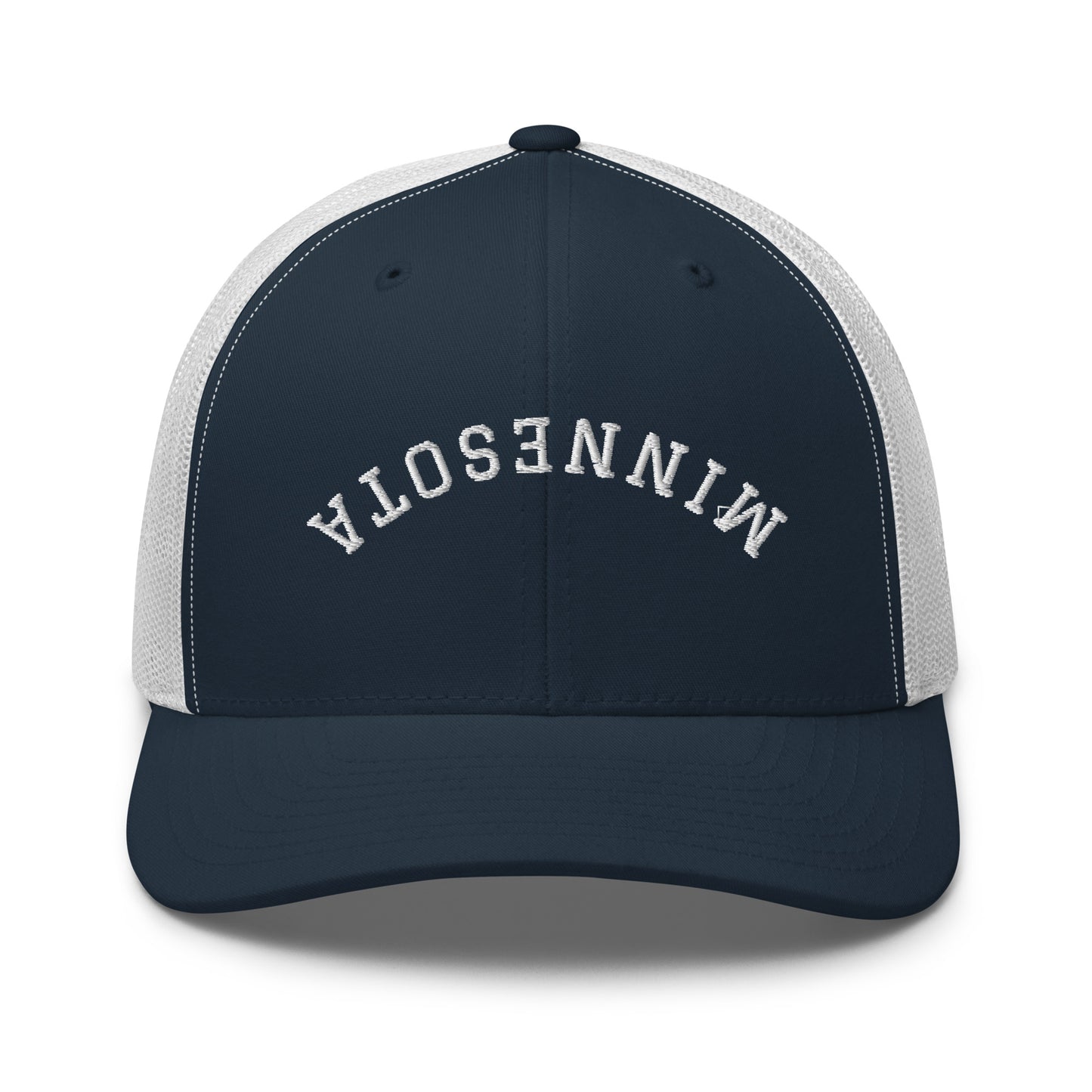 Minnesota Upside Down Arch Mid 6 Panel Snapback Trucker Hat