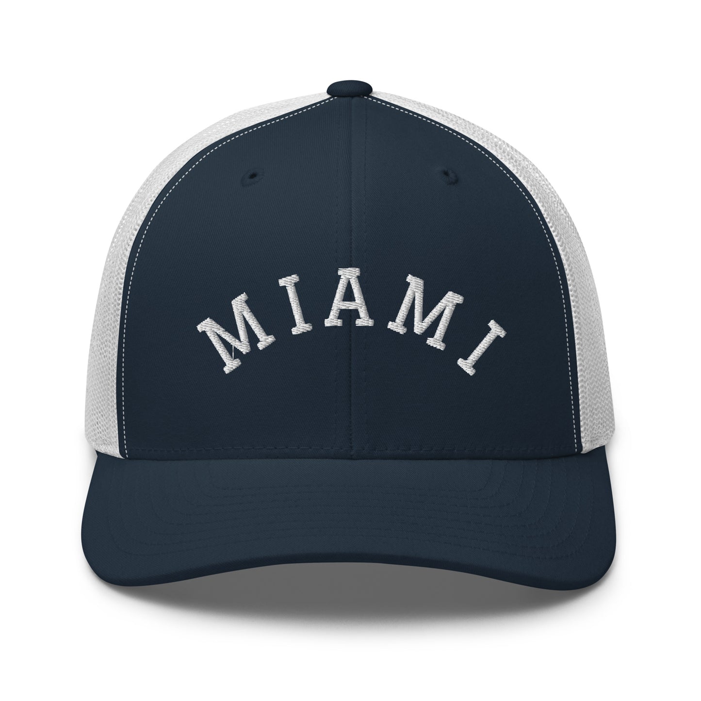 Miami Arch Mid 6 Panel Snapback Trucker Hat
