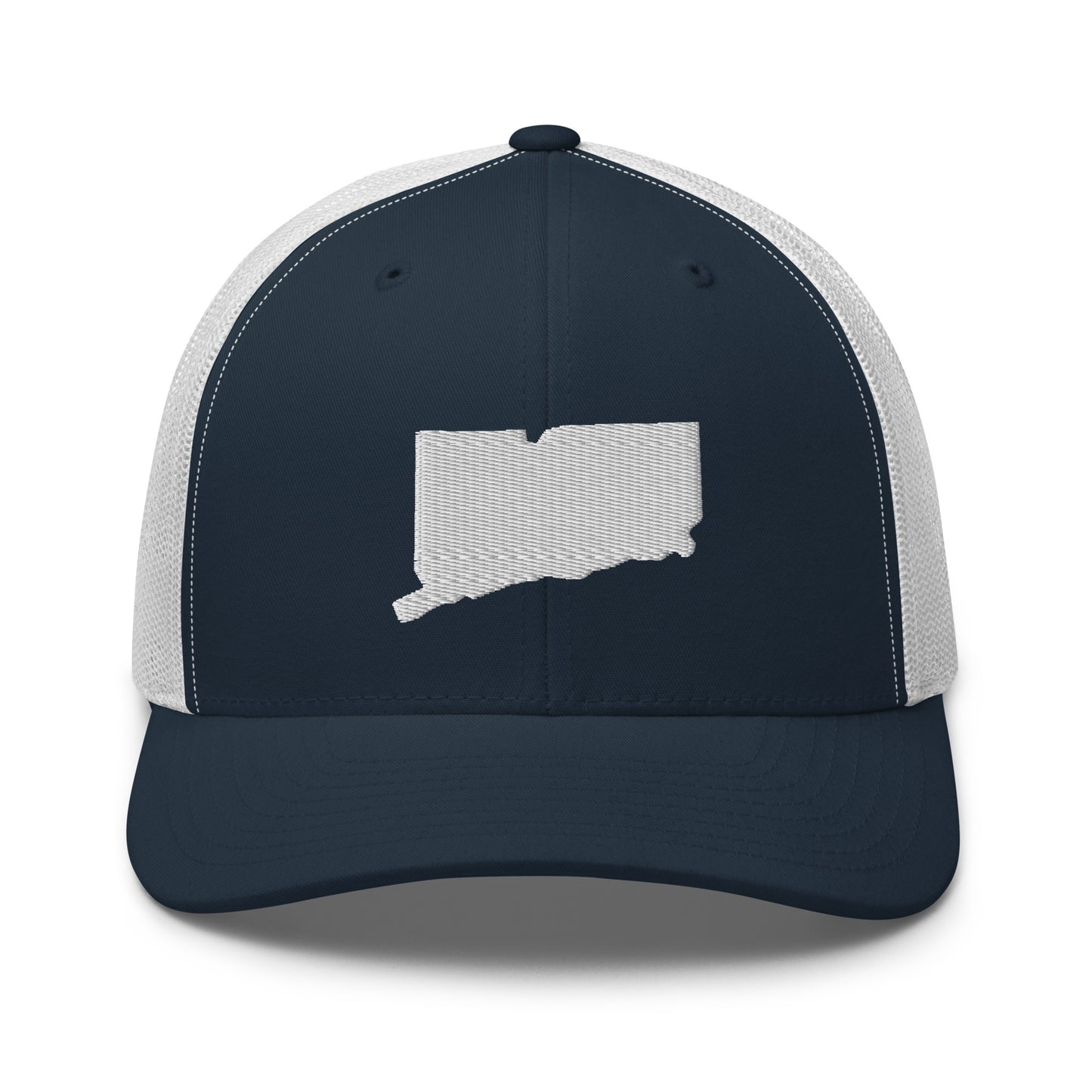 Connecticut State Silhouette Mid 6 Panel Snapback Trucker Hat