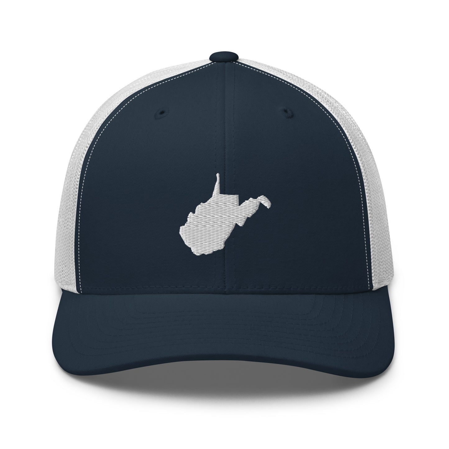 West Virginia State Silhouette Mid 6 Panel Snapback Trucker Hat