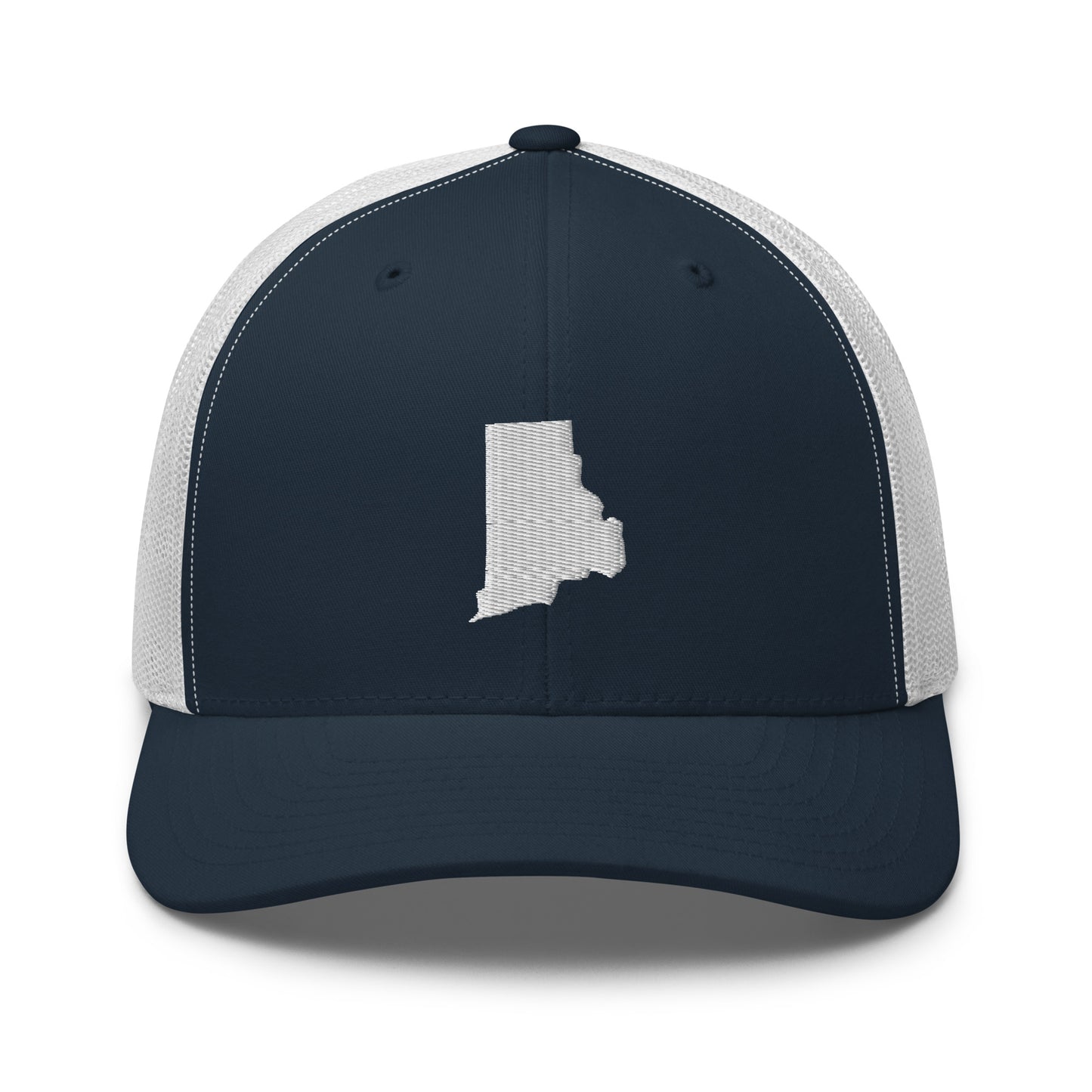 Rhode Island State Silhouette Mid 6 Panel Snapback Trucker Hat