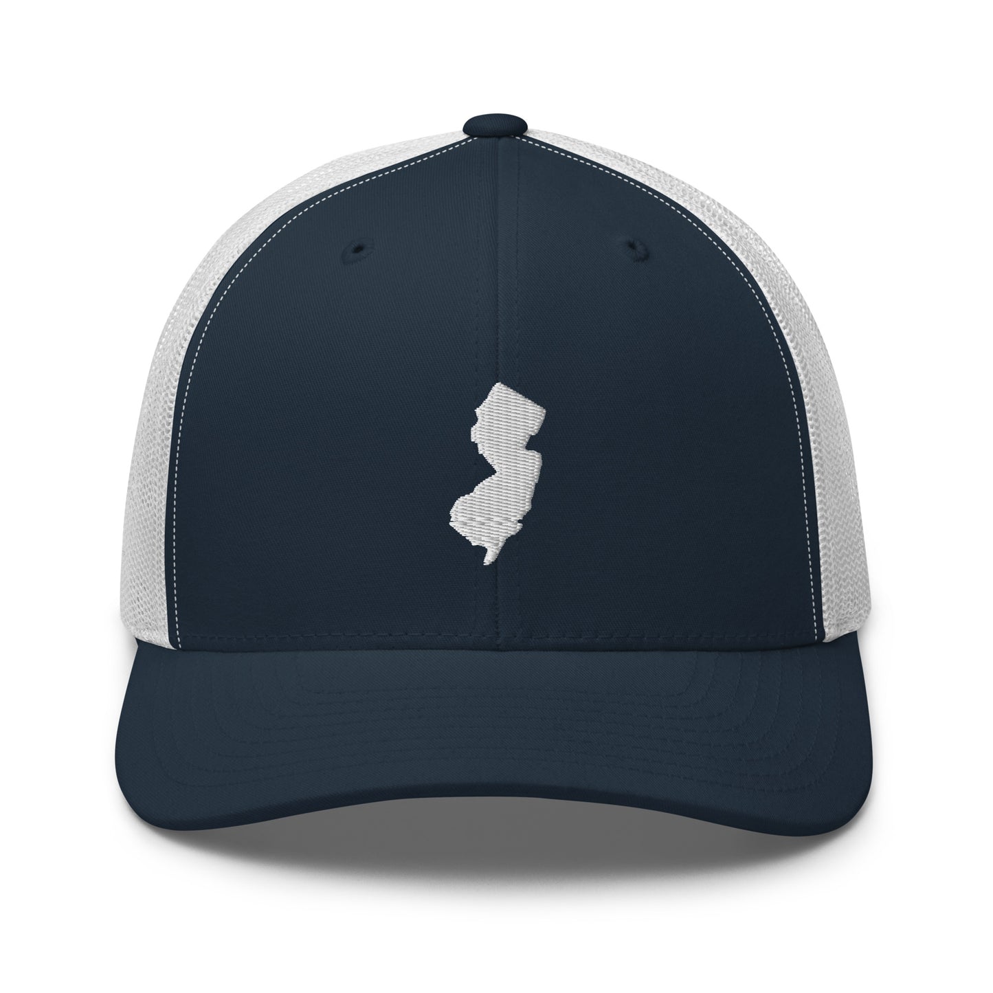 New Jersey State Silhouette Mid 6 Panel Snapback Trucker Hat
