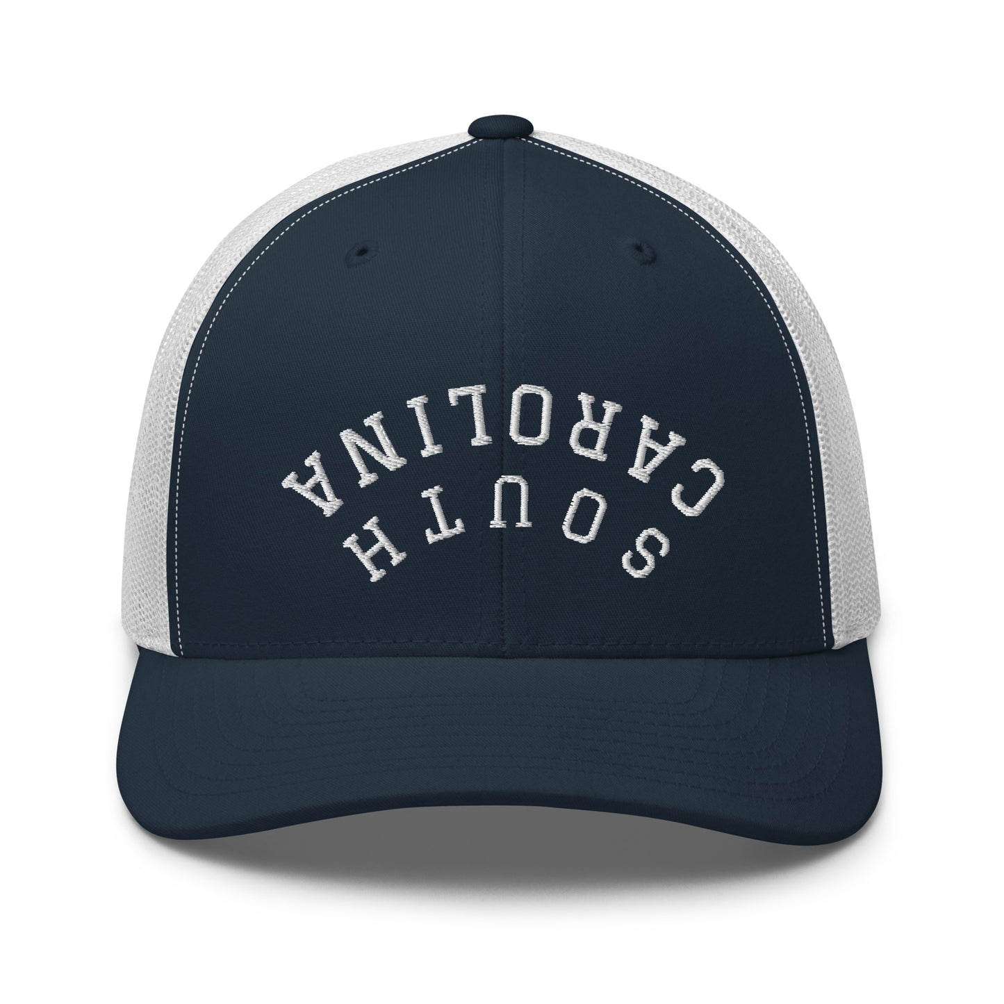 South Carolina Upside Down Arch Mid 6 Panel Snapback Trucker Hat