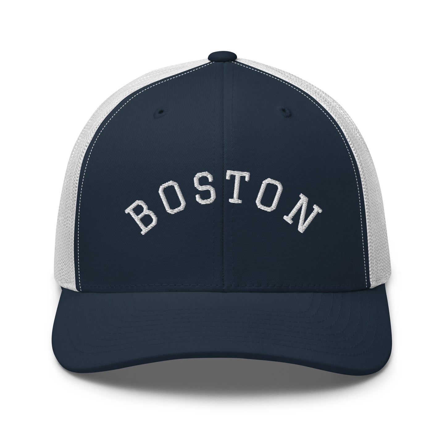 Boston Arch Mid 6 Panel Snapback Trucker Hat