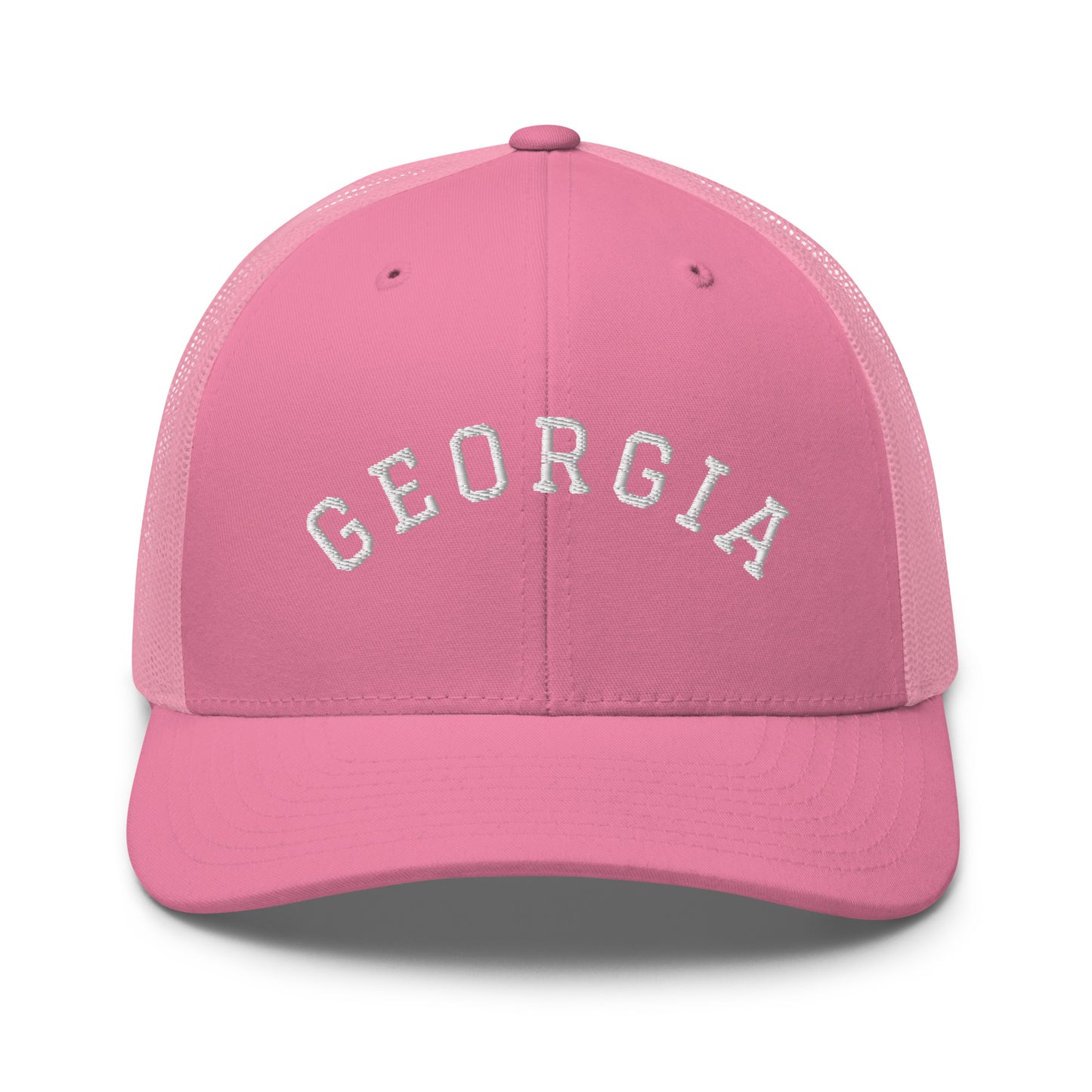Georgia Arch Mid 6 Panel Snapback Trucker Hat