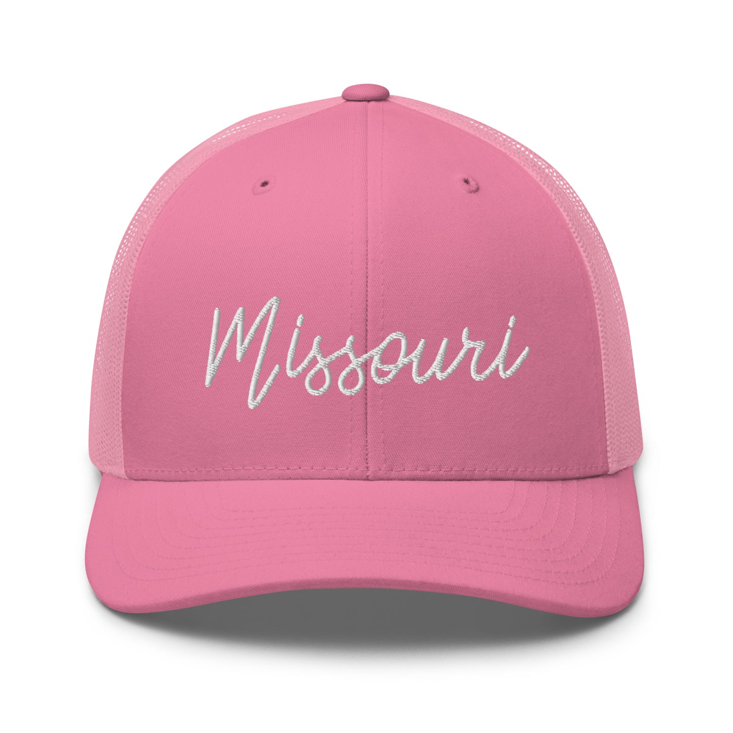 Missouri Retro Script Mid 6 Panel Snapback Trucker Hat