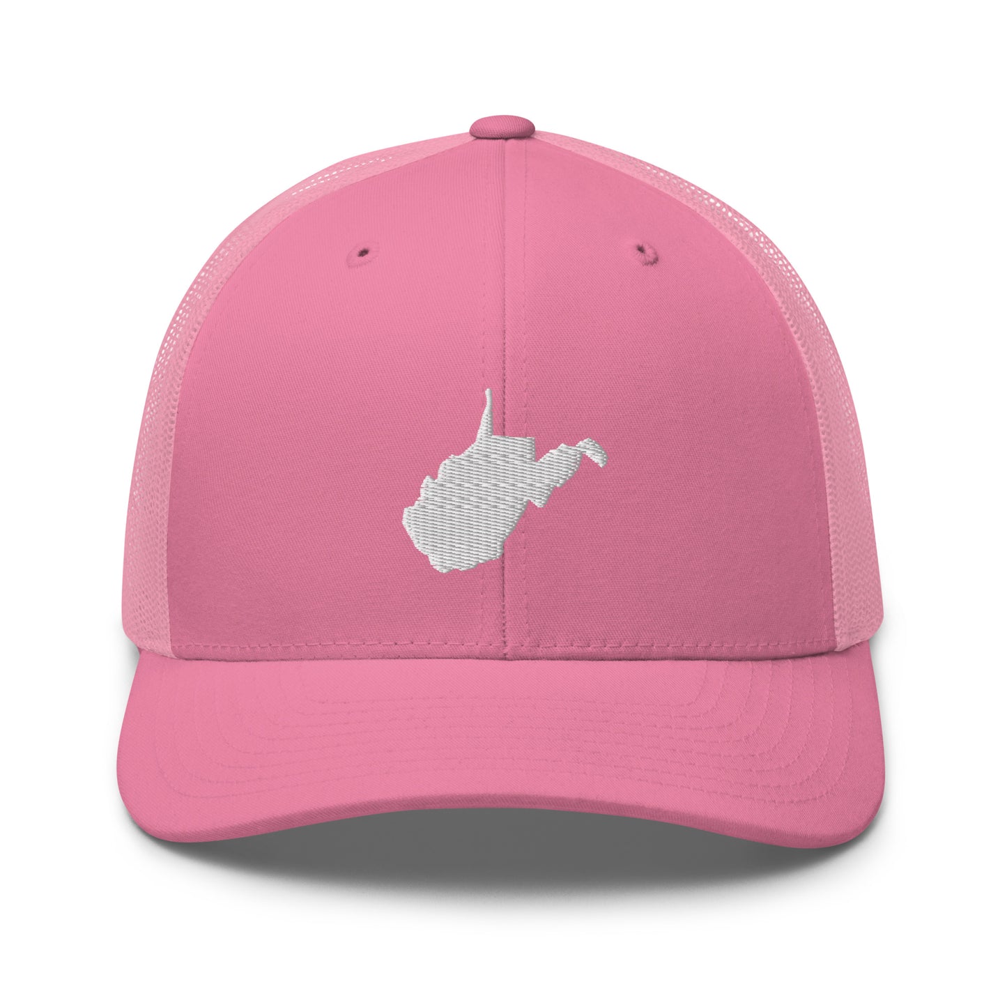 West Virginia State Silhouette Mid 6 Panel Snapback Trucker Hat