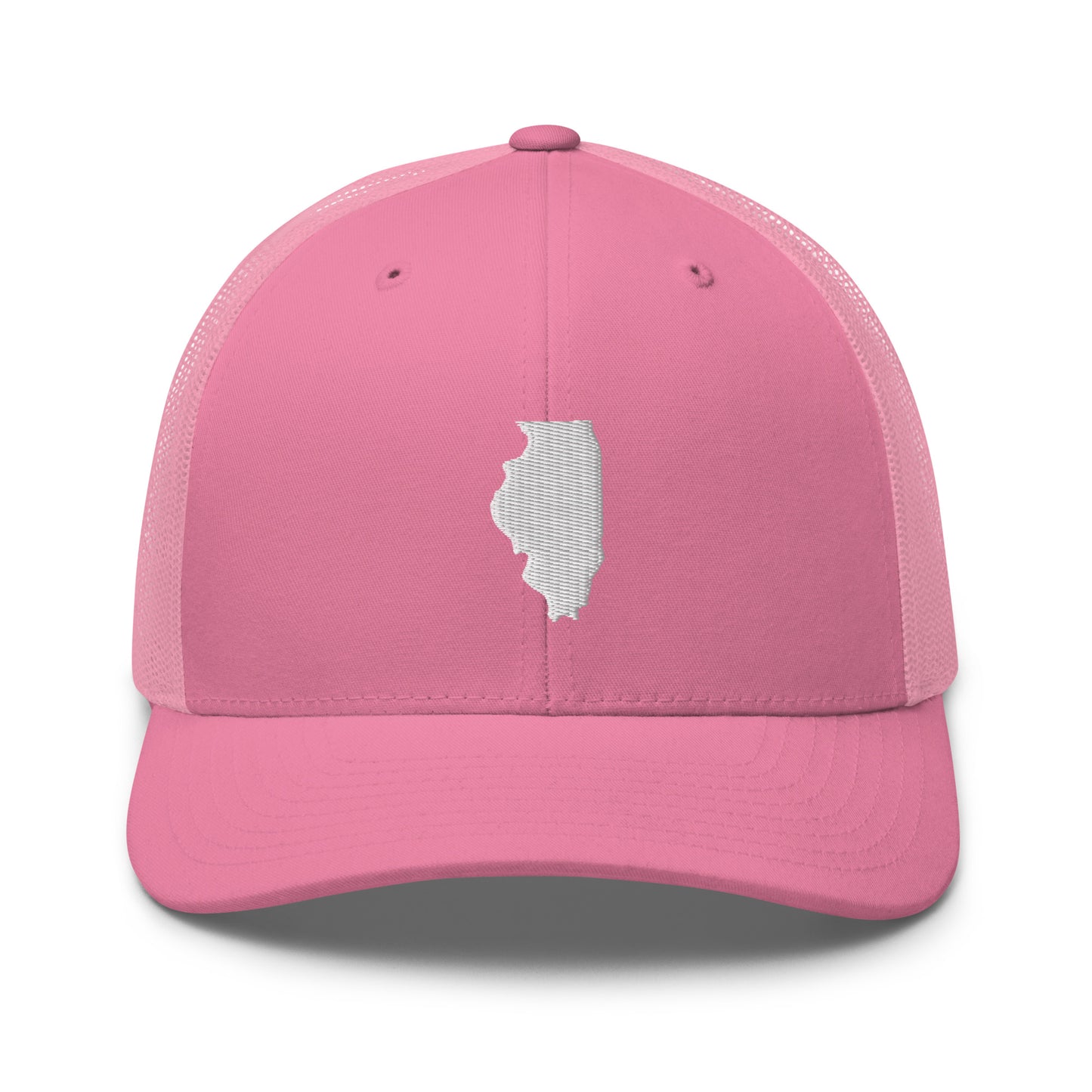 Illinois State Silhouette Mid 6 Panel Snapback Trucker Hat