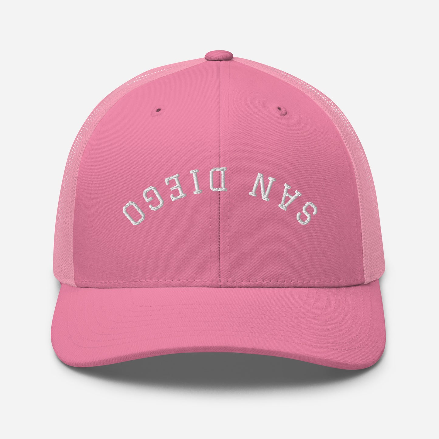 San Diego Upside Down Arch Mid 6 Panel Snapback Trucker Hat