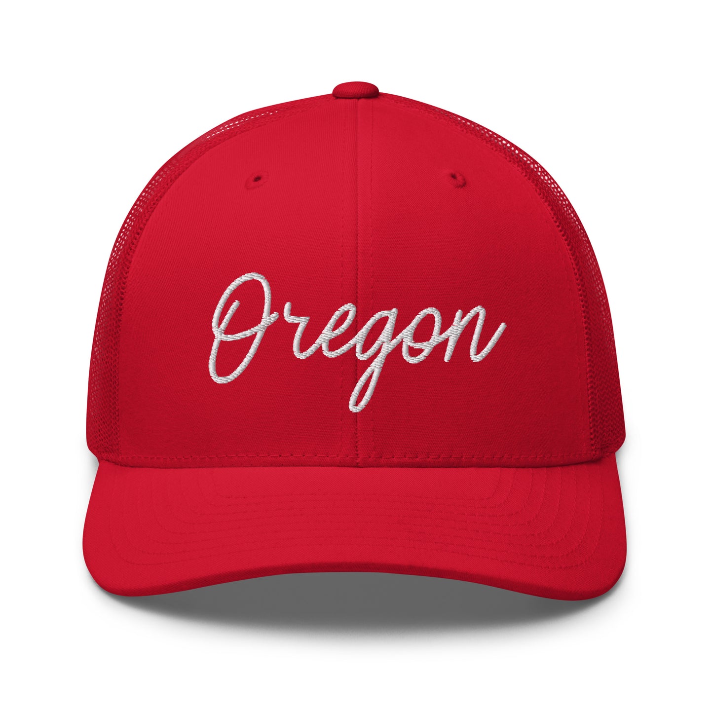 Oregon Retro Script Mid 6 Panel Snapback Trucker Hat