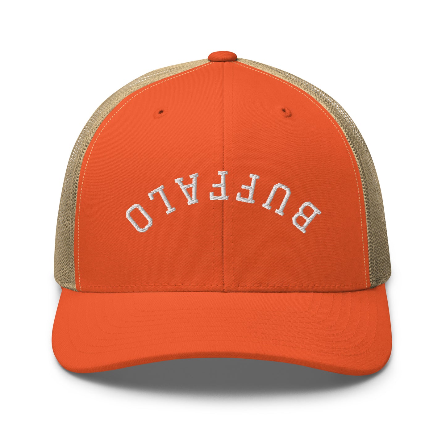 Buffalo Upside Down Arch Mid 6 Panel Snapback Trucker Hat