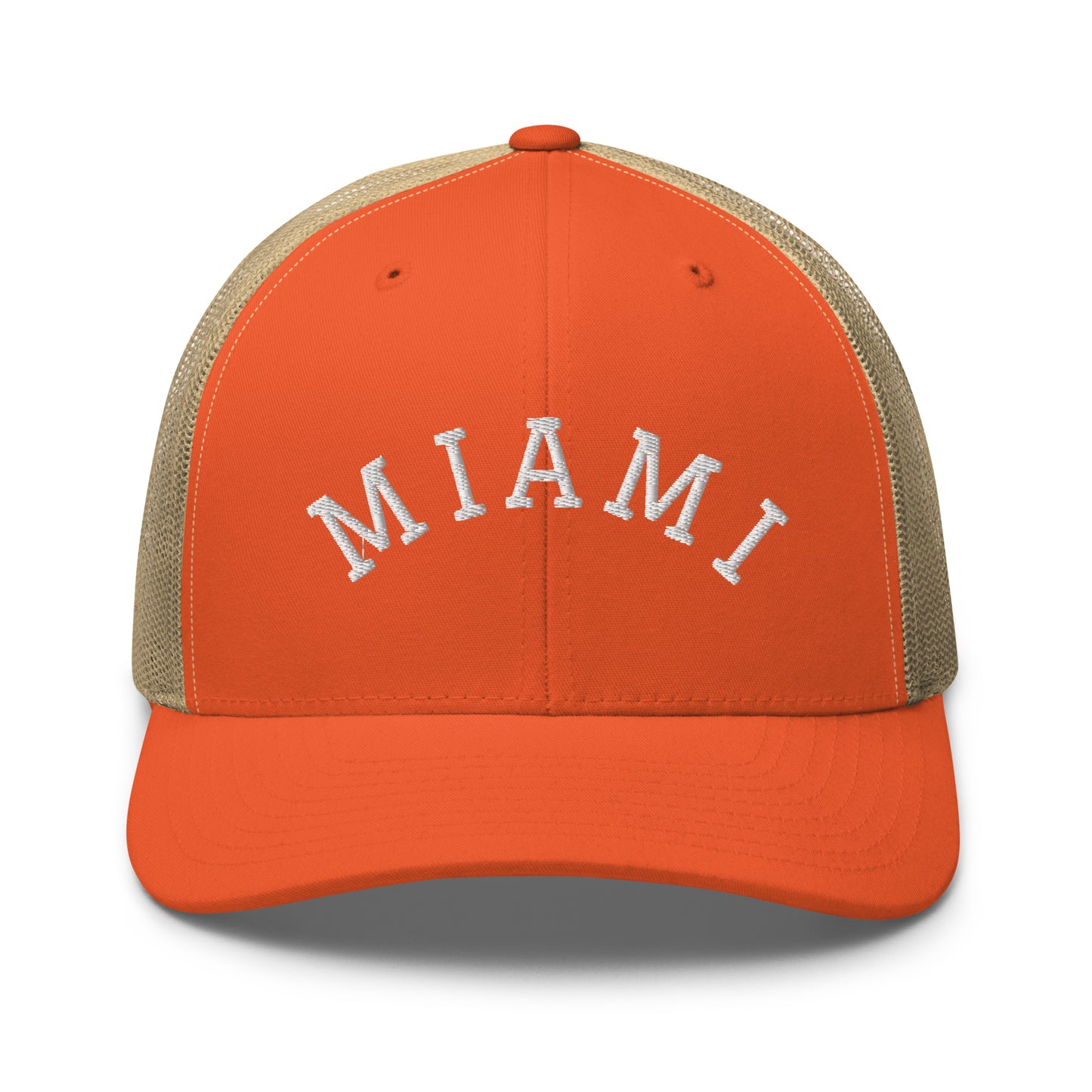 Miami Arch Mid 6 Panel Snapback Trucker Hat
