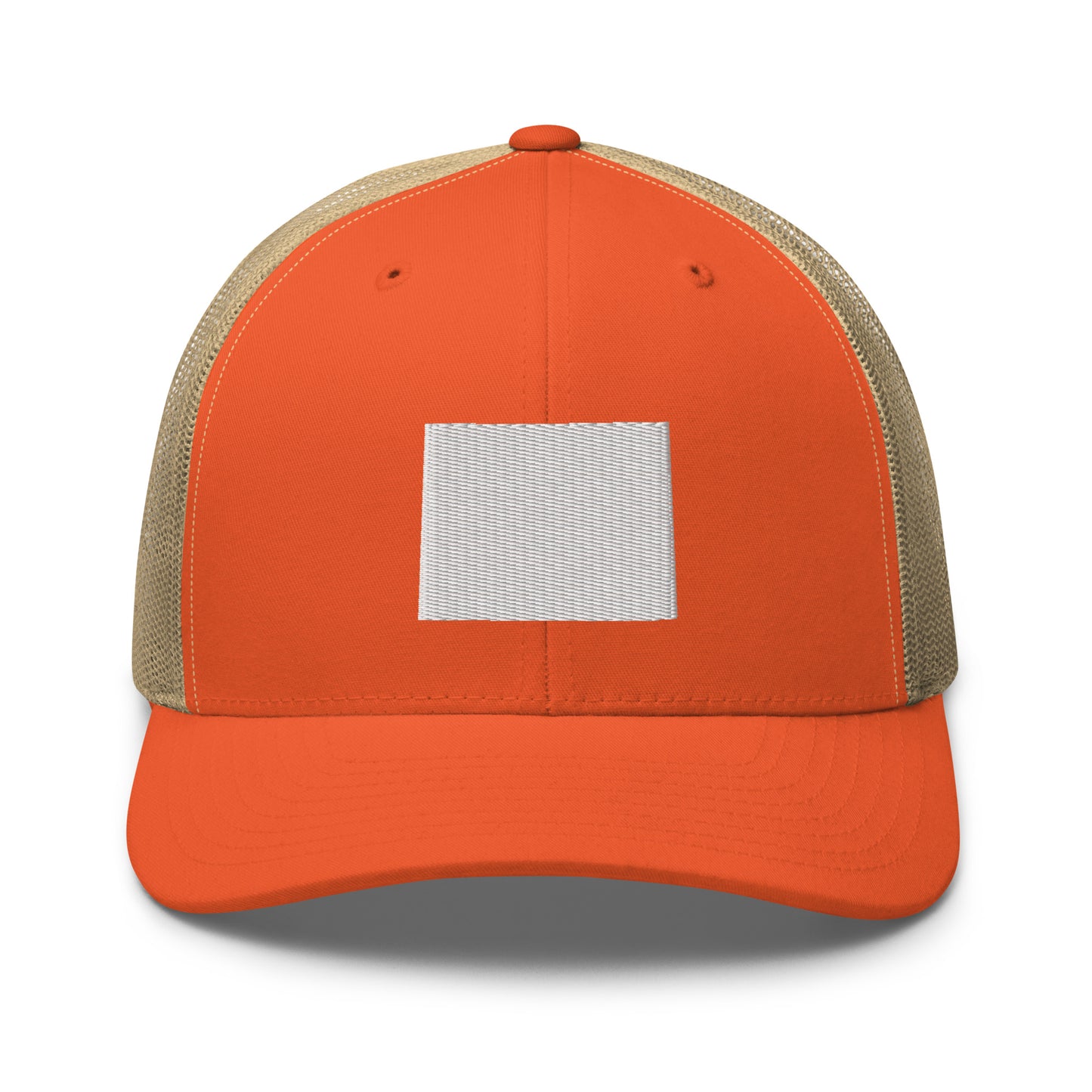 Wyoming State Silhouette Mid 6 Panel Snapback Trucker Hat