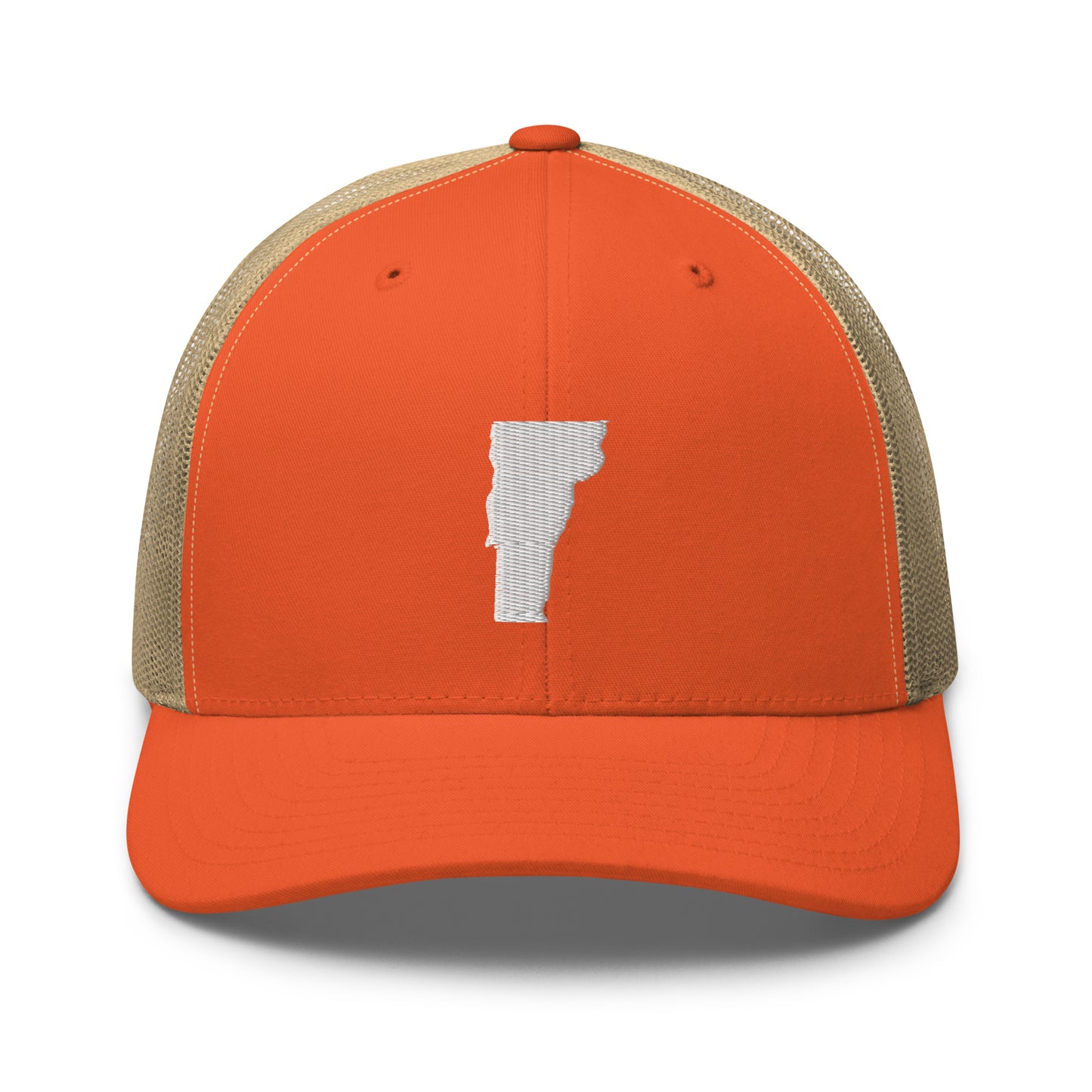 Vermont State Silhouette Mid 6 Panel Snapback Trucker Hat