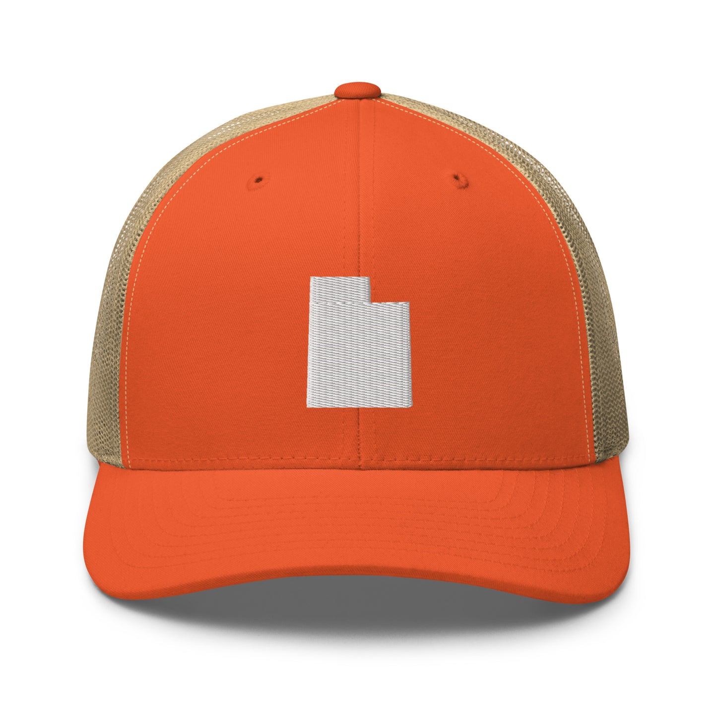 Utah State Silhouette Mid 6 Panel Snapback Trucker Hat