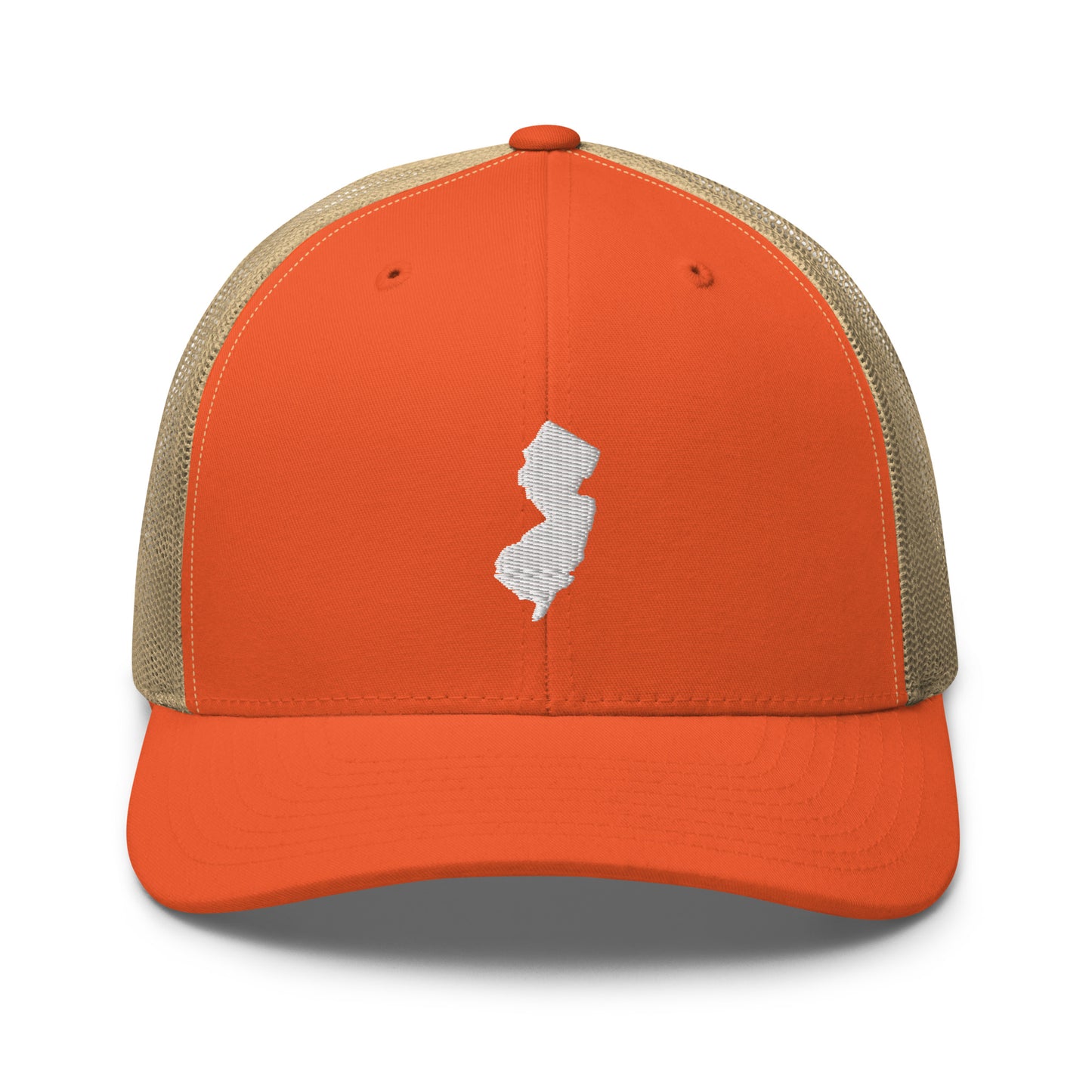 New Jersey State Silhouette Mid 6 Panel Snapback Trucker Hat