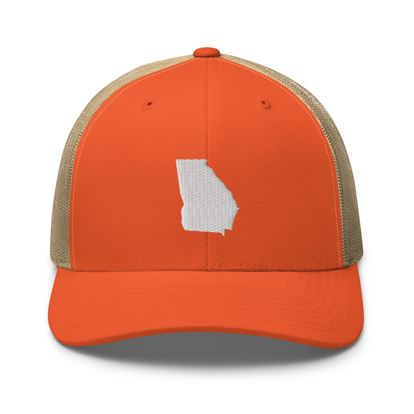 Georgia State Silhouette Mid 6 Panel Snapback Trucker Hat