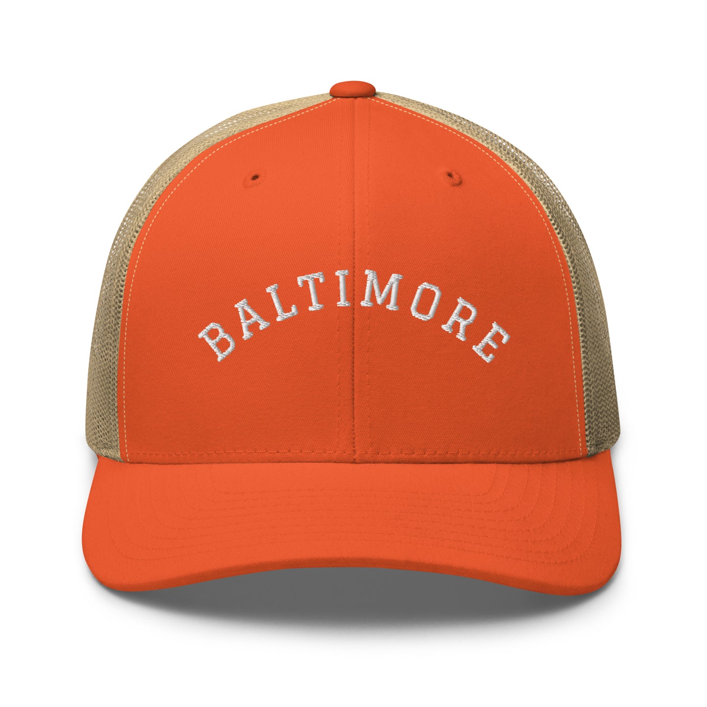 Baltimore Arch Mid 6 Panel Snapback Trucker Hat