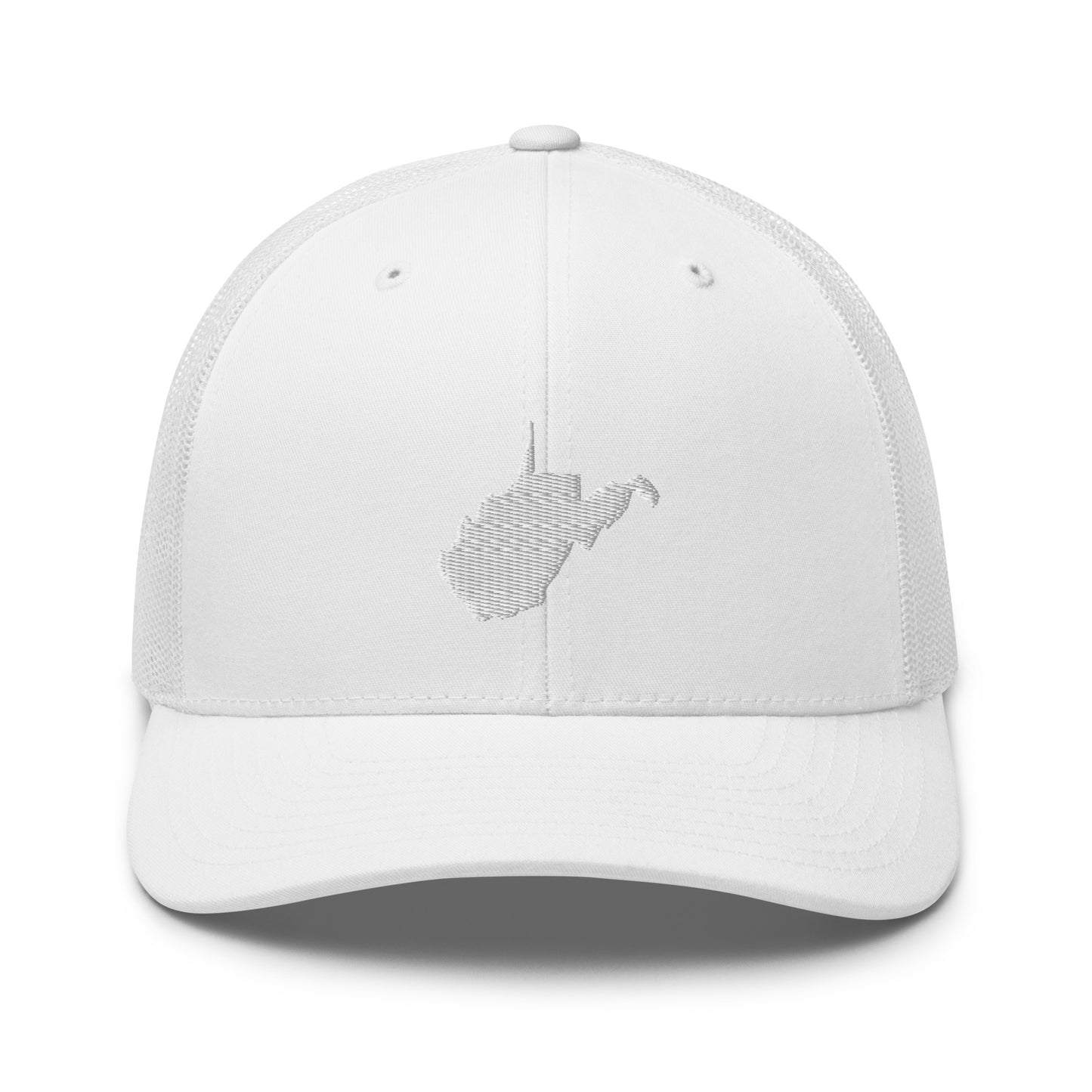 West Virginia State Silhouette Mid 6 Panel Snapback Trucker Hat