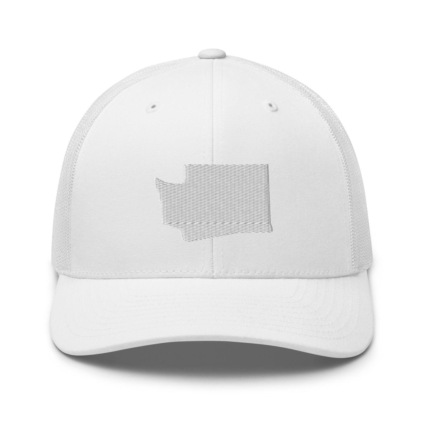 Washington State Silhouette Mid 6 Panel Snapback Trucker Hat