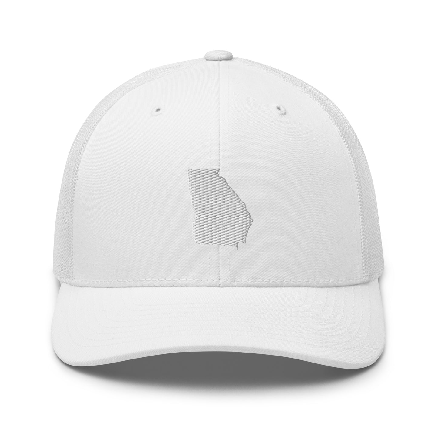 Georgia State Silhouette Mid 6 Panel Snapback Trucker Hat