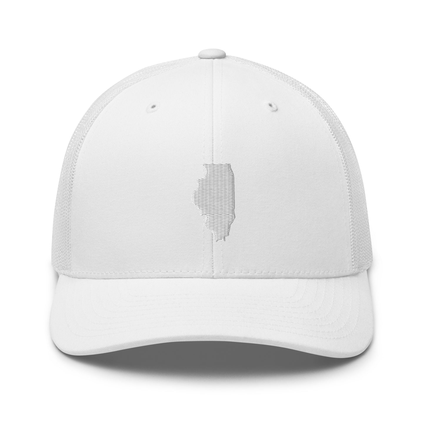 Illinois State Silhouette Mid 6 Panel Snapback Trucker Hat