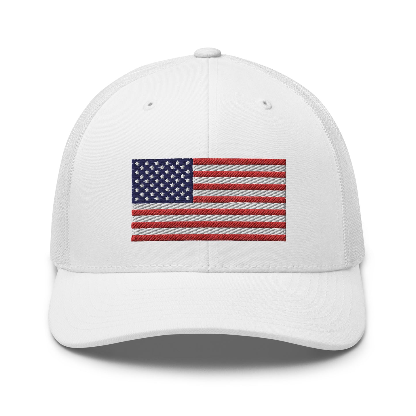 United States USA Flag Mid 6 Panel Snapback Trucker Hat