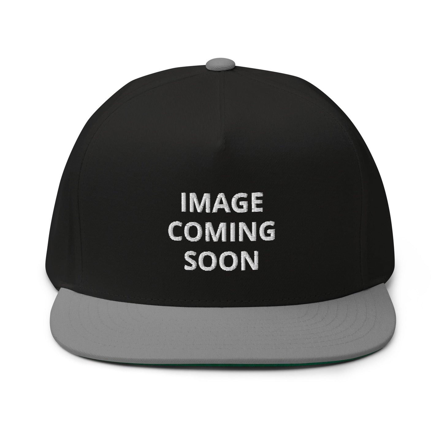 Black/ Grey 5 Panel Snapback hat with White New Hampshire Arch embroidery