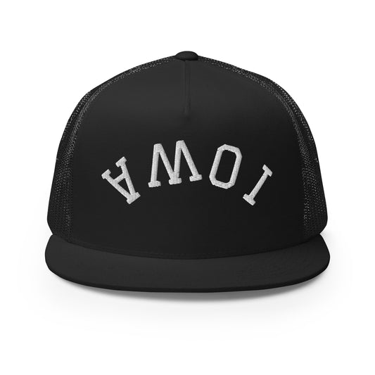 Iowa Upside Down Arch High 5 Panel A-Frame Snapback Trucker Hat